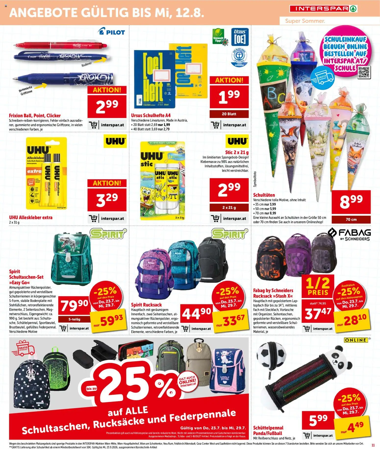 Interspar - Broschüre gültig ab 23.07.2026 | Seite: 12 | Produkte: Rucksack