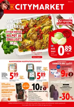 K-Citymarket-mainoslehti voimassa 31/08/2026 alkaen