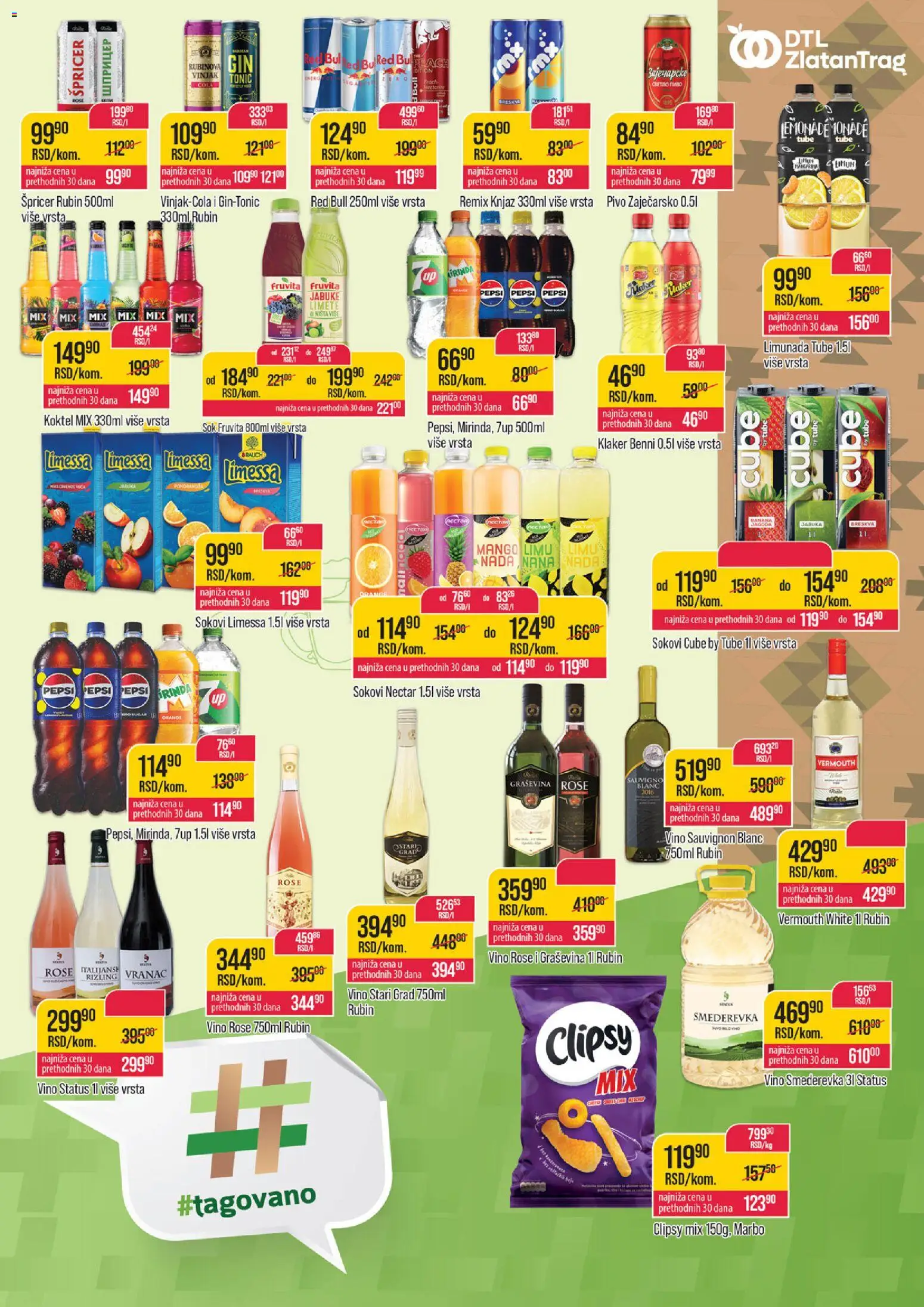 Zlatan Trag katalog - važi od 17.06.2026 | Strana: 9 | Proizvode: Vranac, Graševina, Red Bull, Pepsi