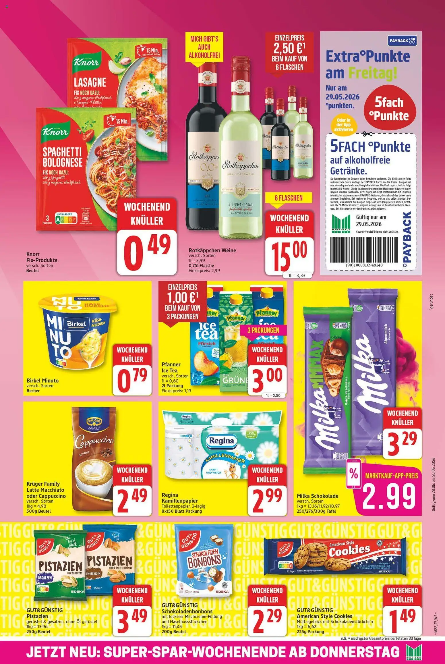 Marktkauf Prospekt – gültig ab 26.05.2026 | Seite: 27 | Produkte: Milka schokolade, Milka, Pistazien, Nudeln