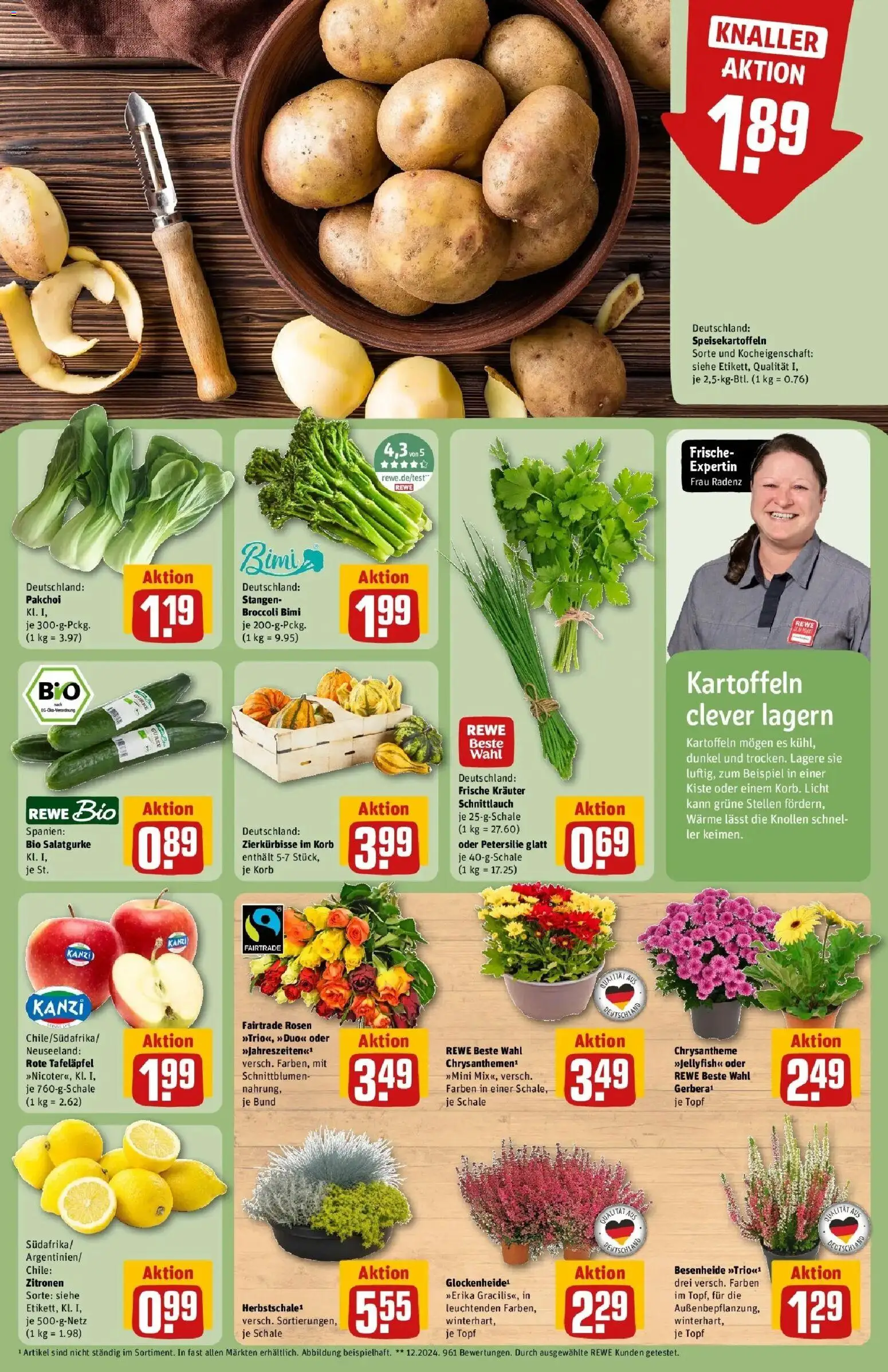 REWE Prospekt ab 21.09.2026 zum Blättern » Angebote | Seite: 13 | Produkte: Korb, Kartoffeln, Petersilie, Zitronen
