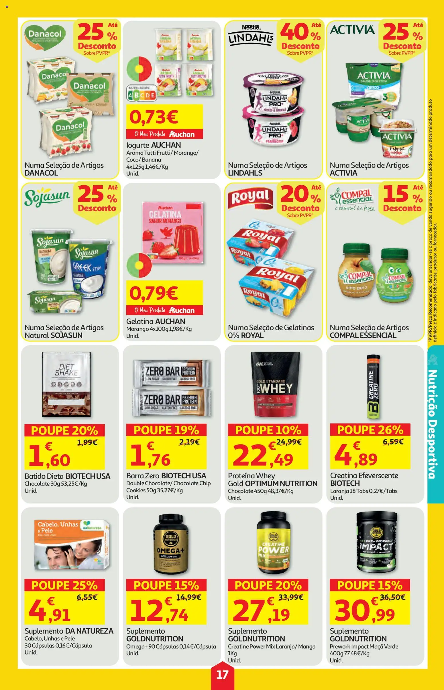 Auchan folheto │ válido de 28.05.2026 | Página: 17 | Produtos: Banana, Creatina, Maça, Chocolate