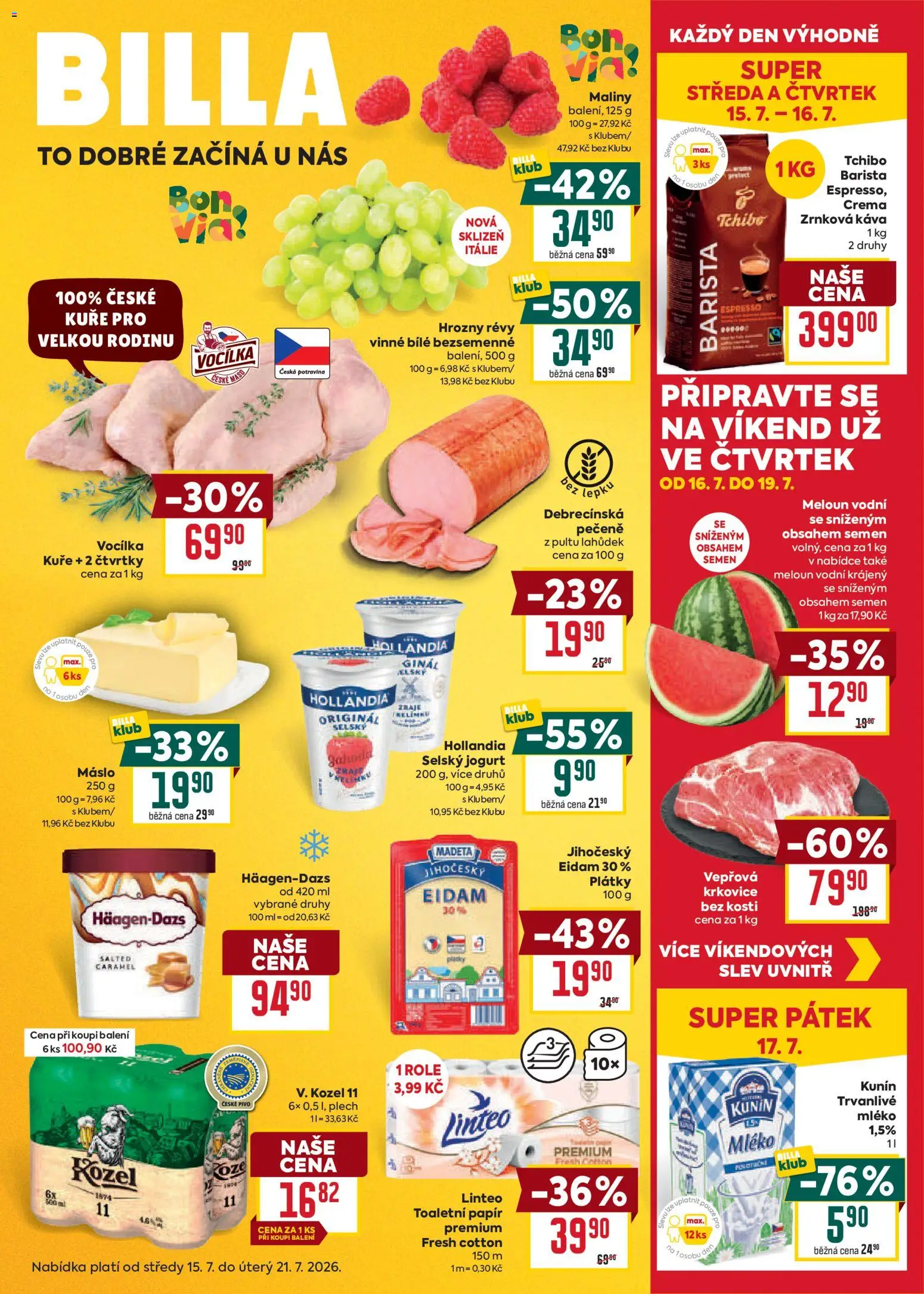 Billa leták od 15.07.2026 + Akce příští týden catalogue cover