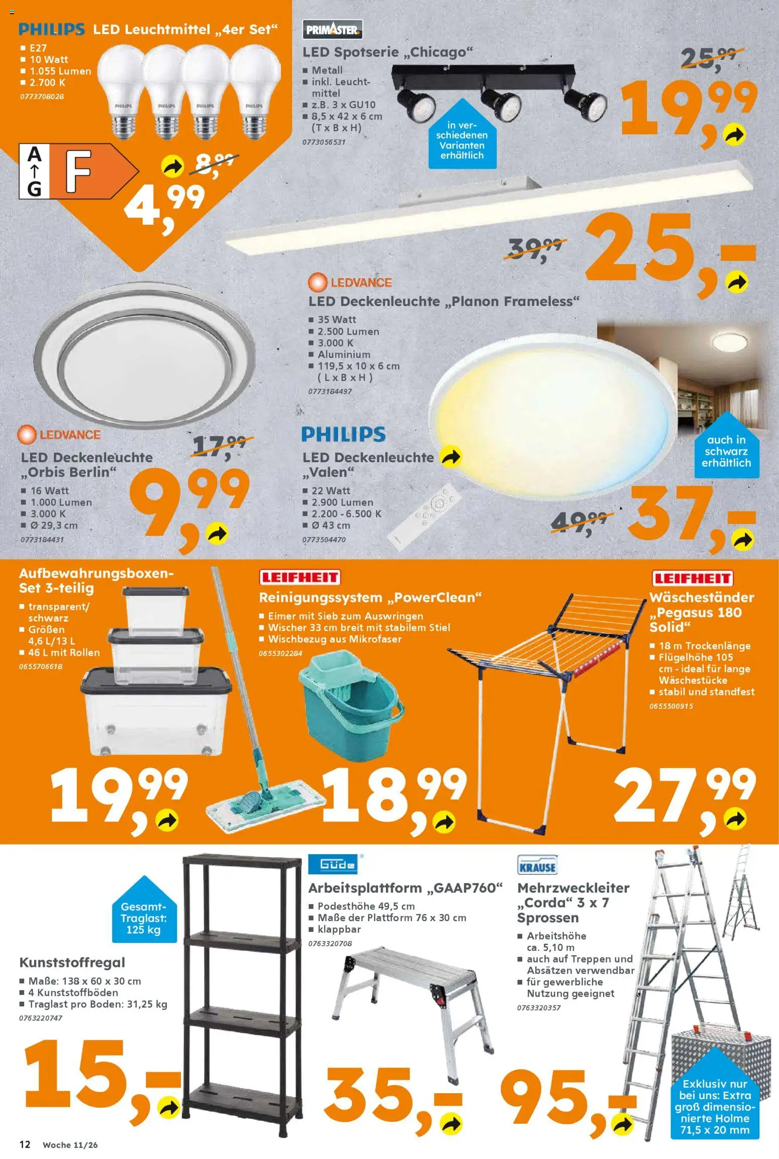 Globus Baumarkt Prospekt 	 – gültig ab 09.03.2026 | Seite: 12 | Produkte: Philips, Waschestander