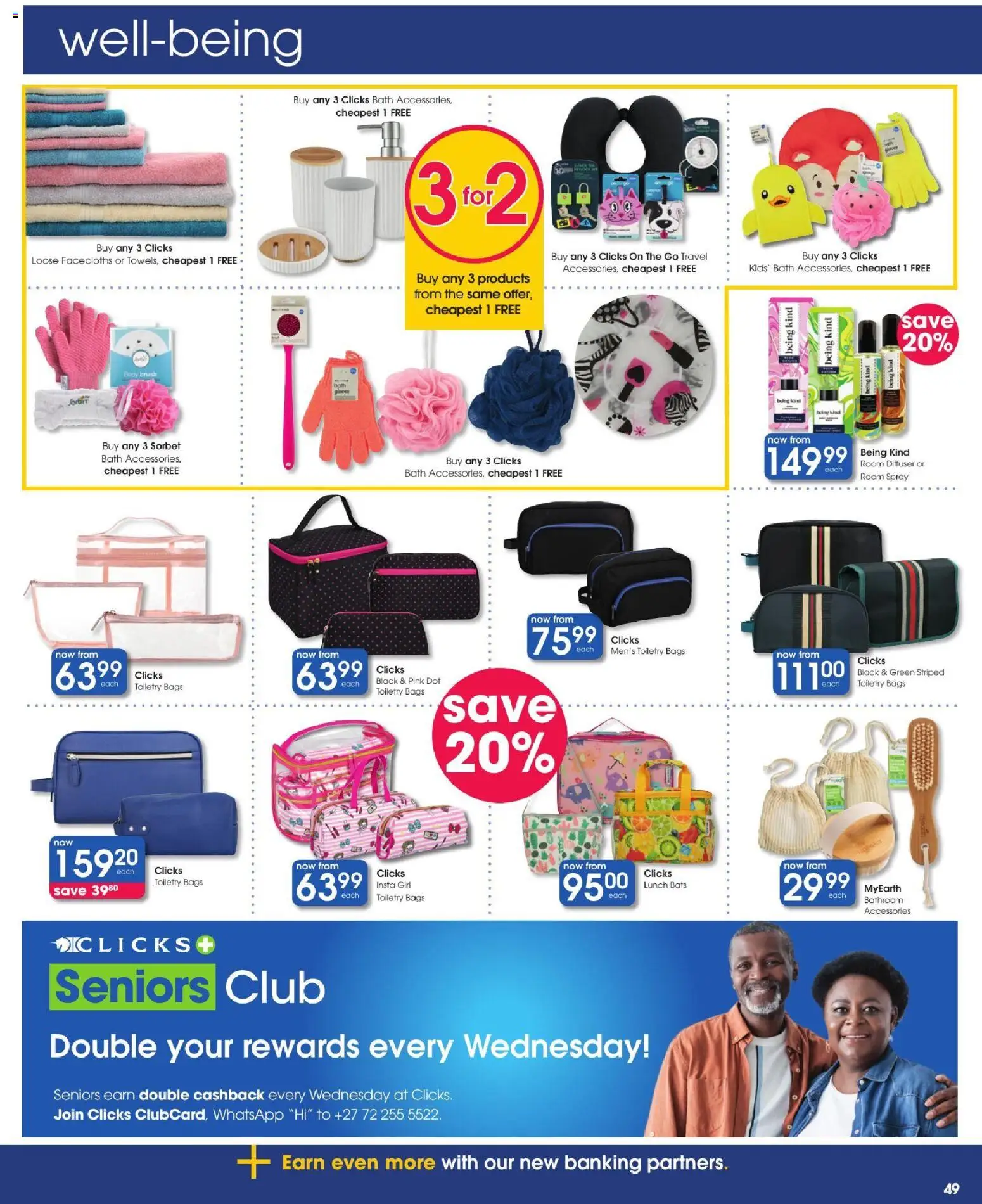 New Clicks catalogue – valid from 22/10/2026 | Page: 49 | Products: Room spray, Diffuser, Bath