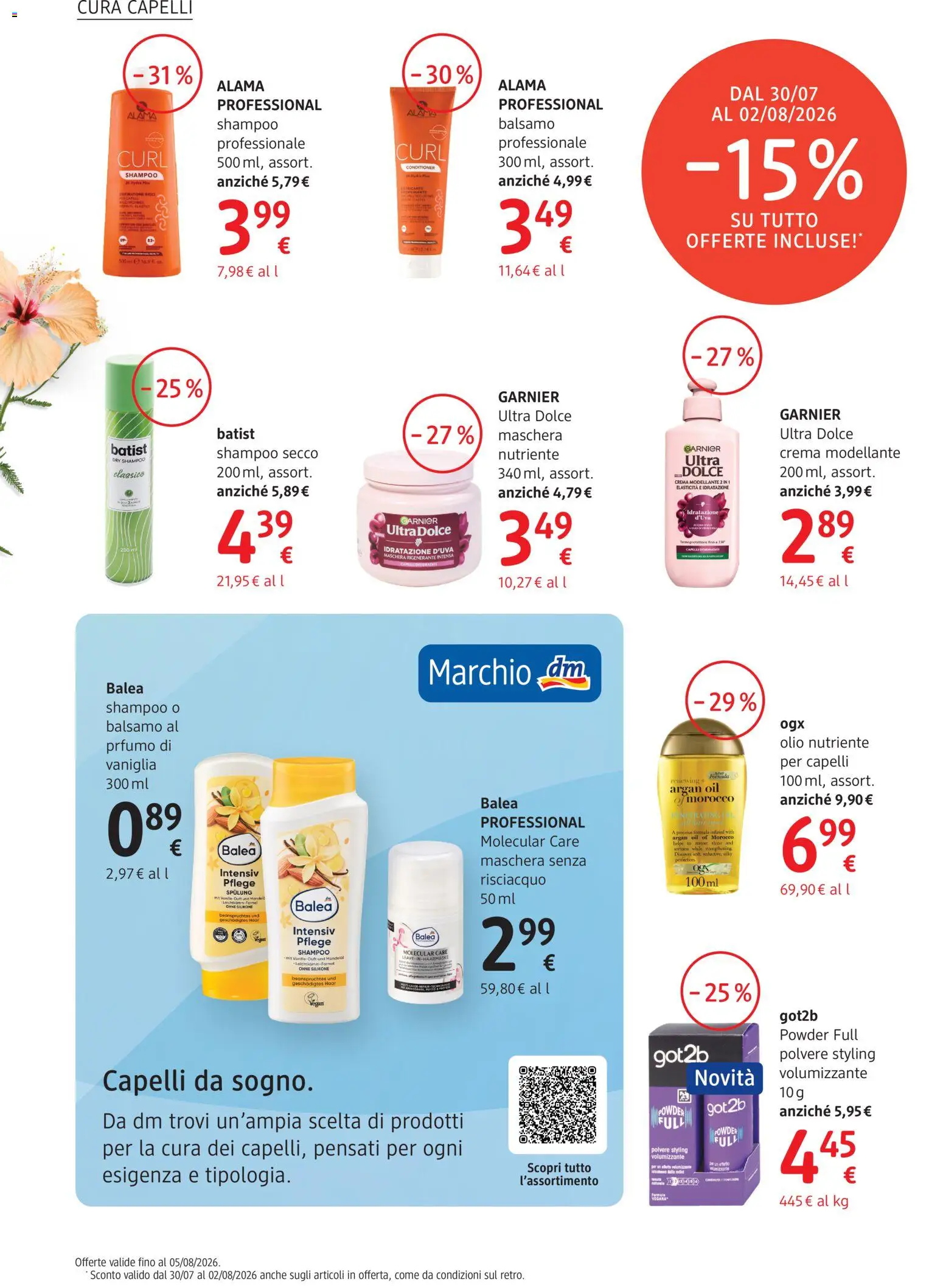 Volantino dm drogerie markt del 30/07/2026 | Pagina: 8 | Prodotti: Balsamo, Crema, Maschera, Olio
