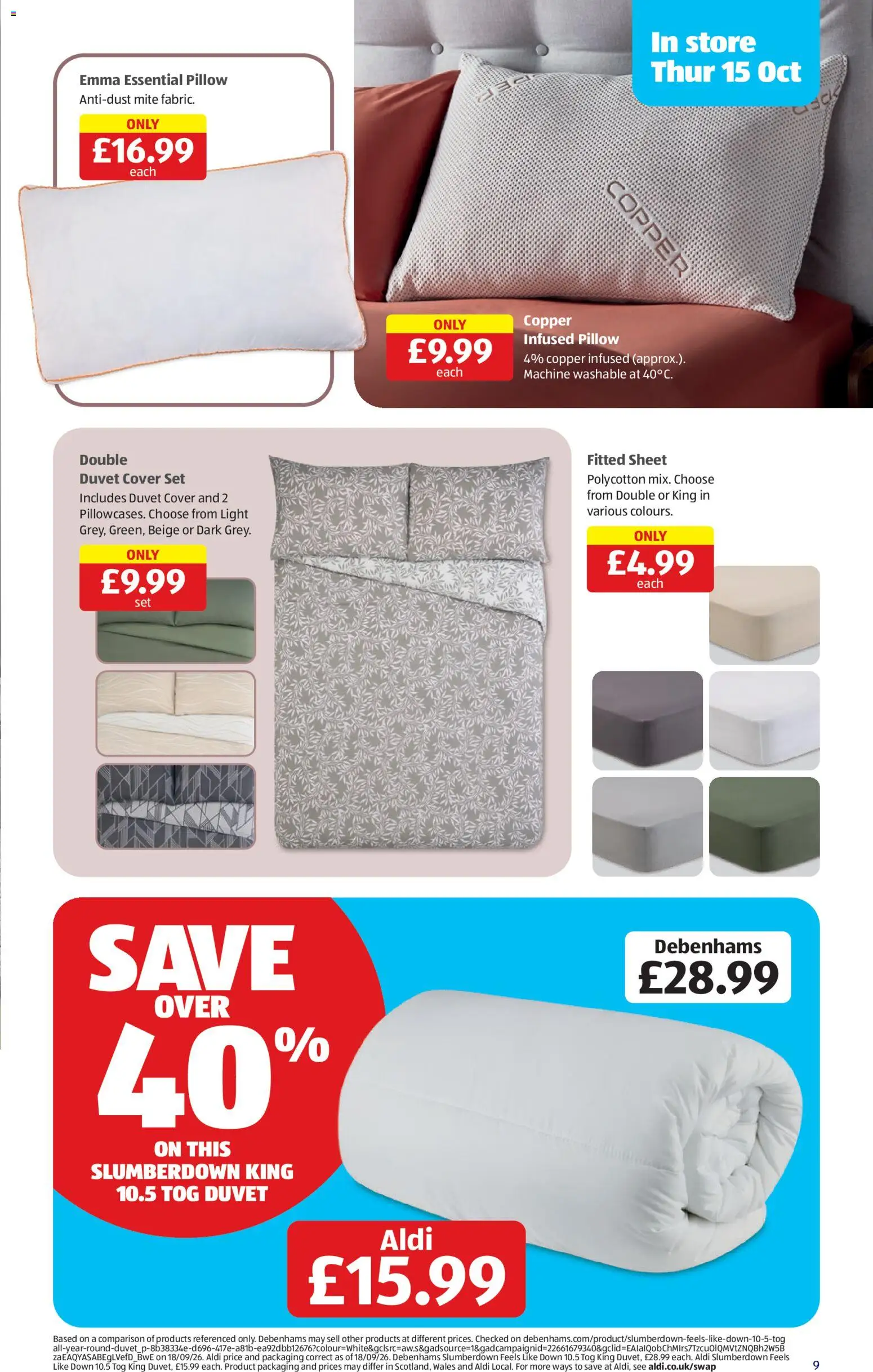 {H1} | Page: 9 | Products: Fitted sheet, Pillow