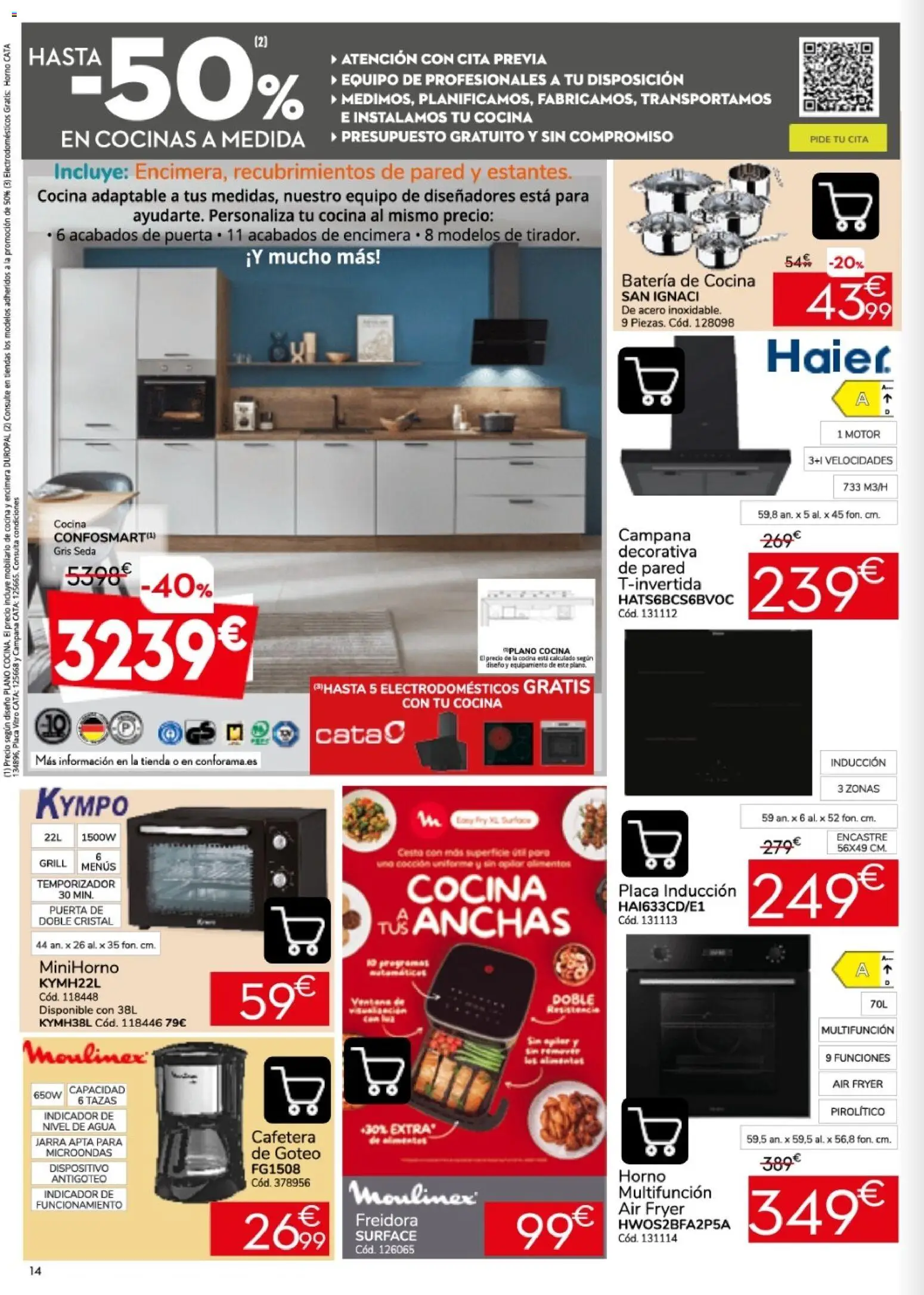 Conforama folleto │ válido desde el 24/09/2026 | Página: 14 | Productos: Horno, Cocina, Agua, Batería