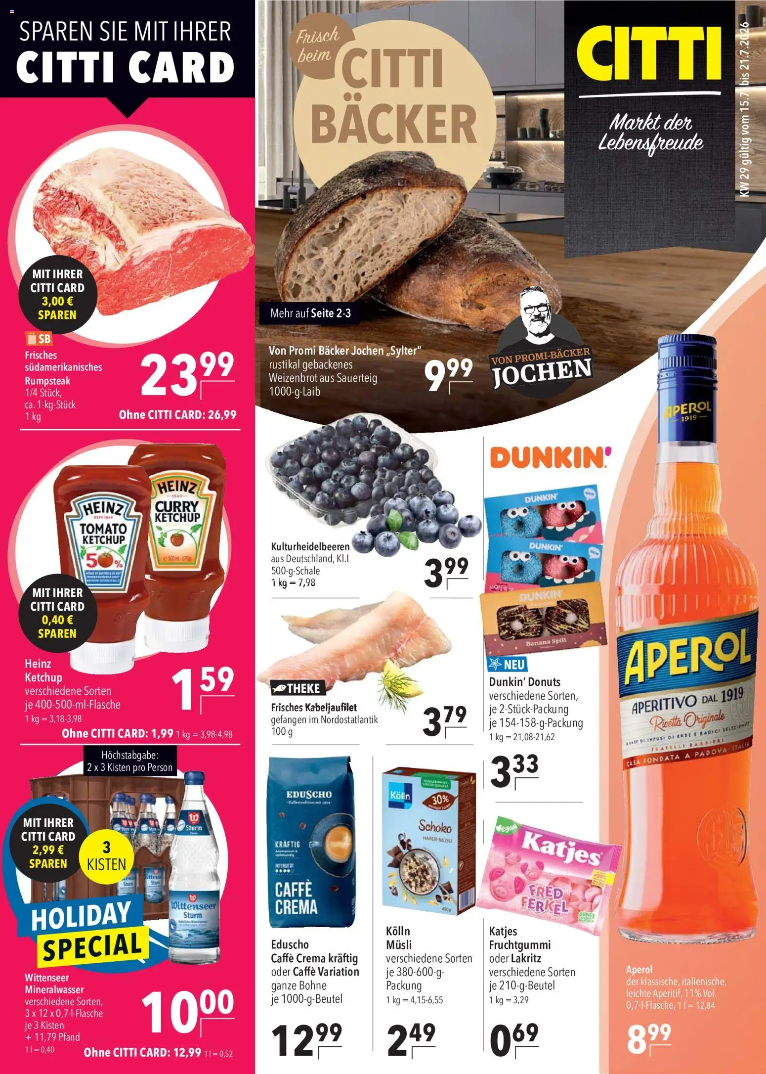 CITTI Markt Prospekt – gültig ab 15.07.2026 | Seite: 1 | Produkte: Theke, Katjes, Ketchup, Eduscho