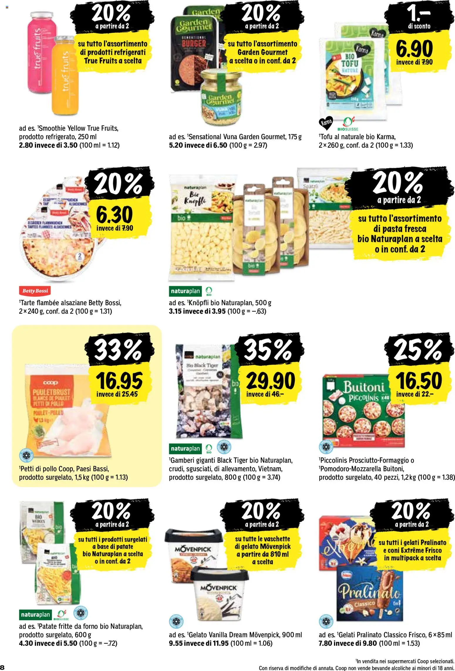 Coop aktionen IT – gültig ab 10.09.2026 | Seite: 8 | Produkte: Pouletbrust, Pizza, Pasta, Tofu