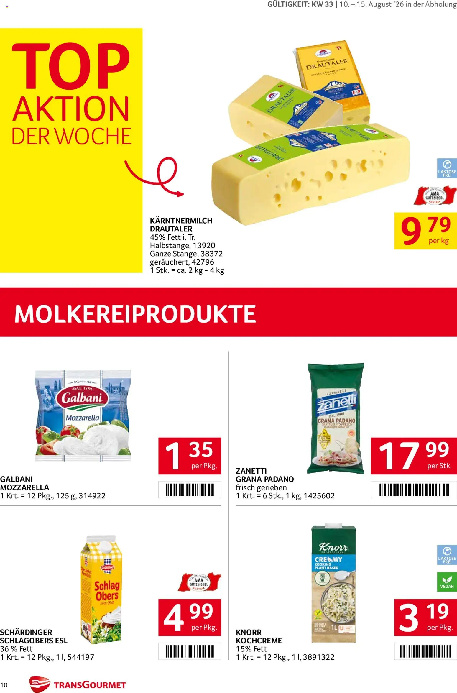 Transgourmet Flugblatt gültig ab 10.08.2026 | Seite: 10