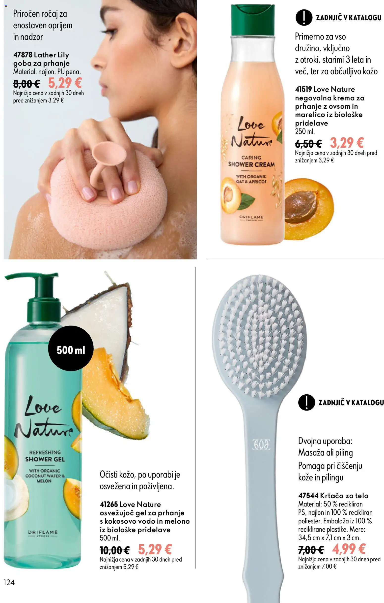 Novi Oriflame katalog ponudbe – veljaven od 16.09.2026 | Stran: 124 | Izdelki: Gel za prhanje, Krtaca, Krema, Piling