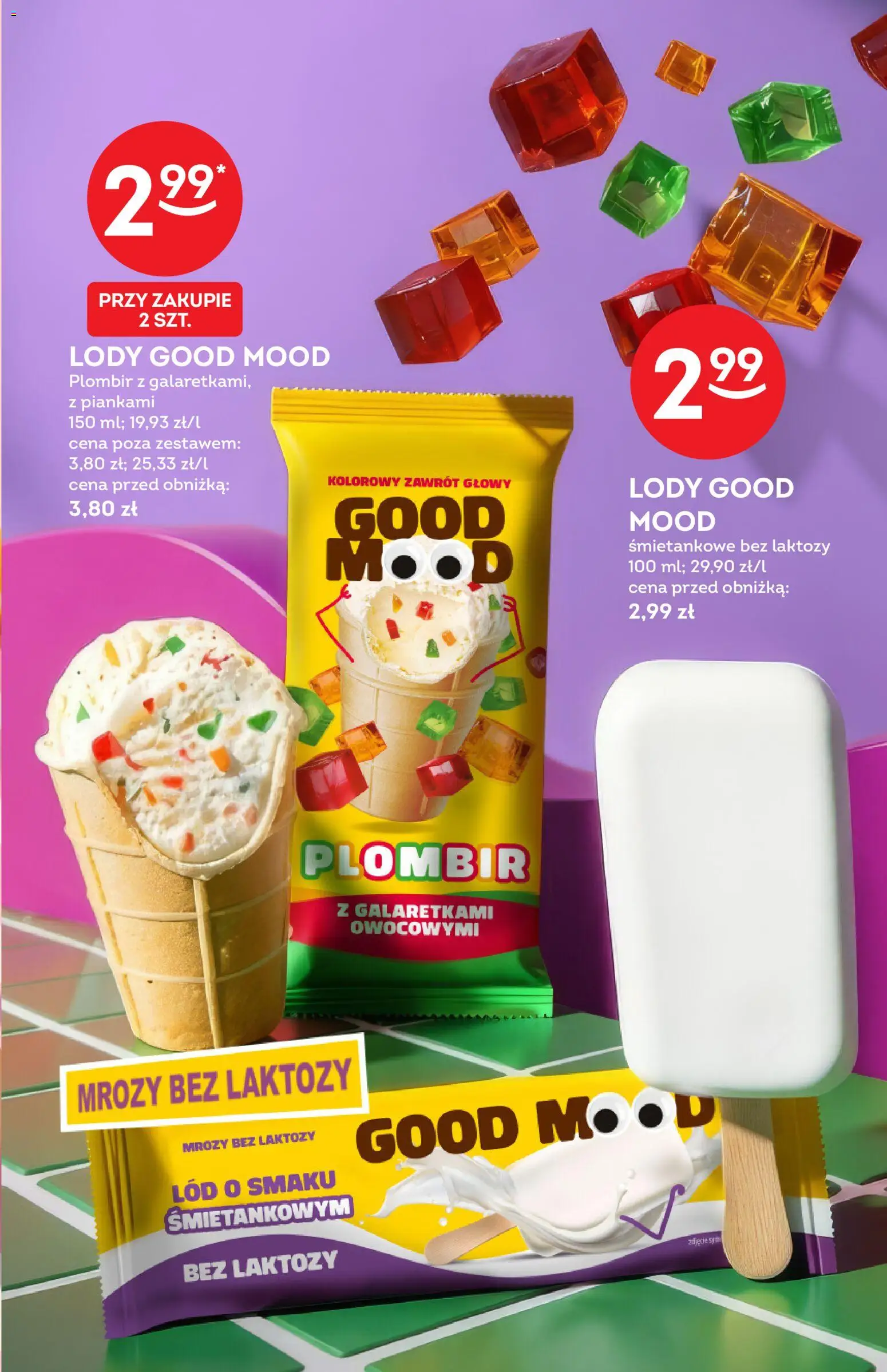 Żabka gazetka - Katalog lodowy od 20.05.2026 | Strona: 2 | Produkty: Bez laktozy, Lody