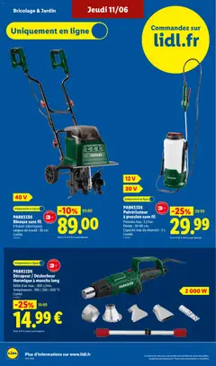 LIDL - Prévisualisation de PARKSIDE Bineuse sans fil, 4 fraises silencieuses. Largeur de travail : 30 cm. L'unité. valide à partir de 11.06.2026 | Page: 40