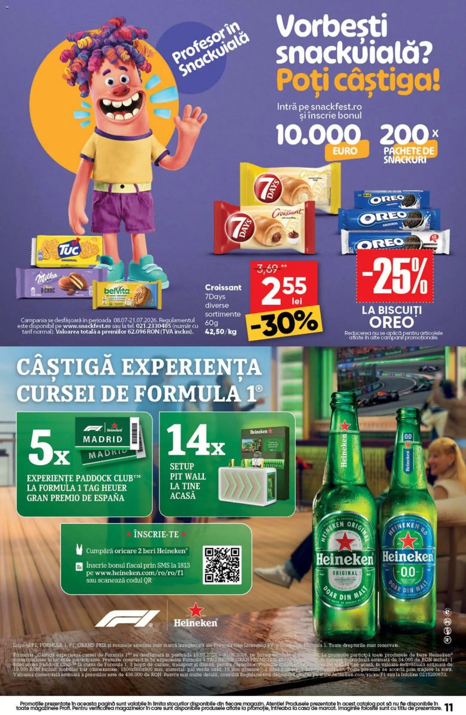 Noul catalog Profi – valabil de la 08.07.2026 | Pagină: 11 | Produse: Ciocolată, Bere, Biscuiți