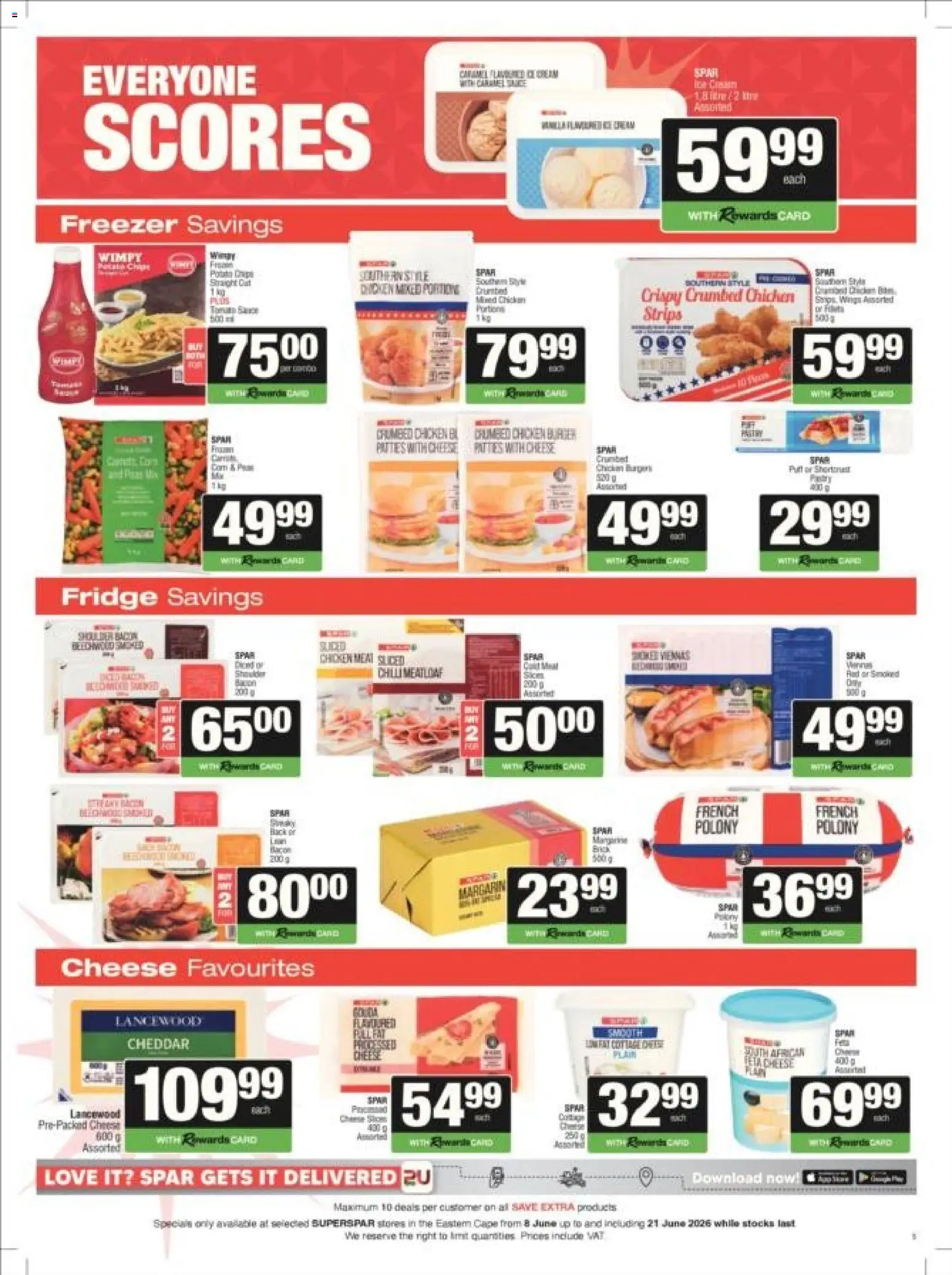New Superspar catalogue – valid from 08.06.2026 | Page: 5 | Products: Chicken meat, Fridge, Cheese, Chicken