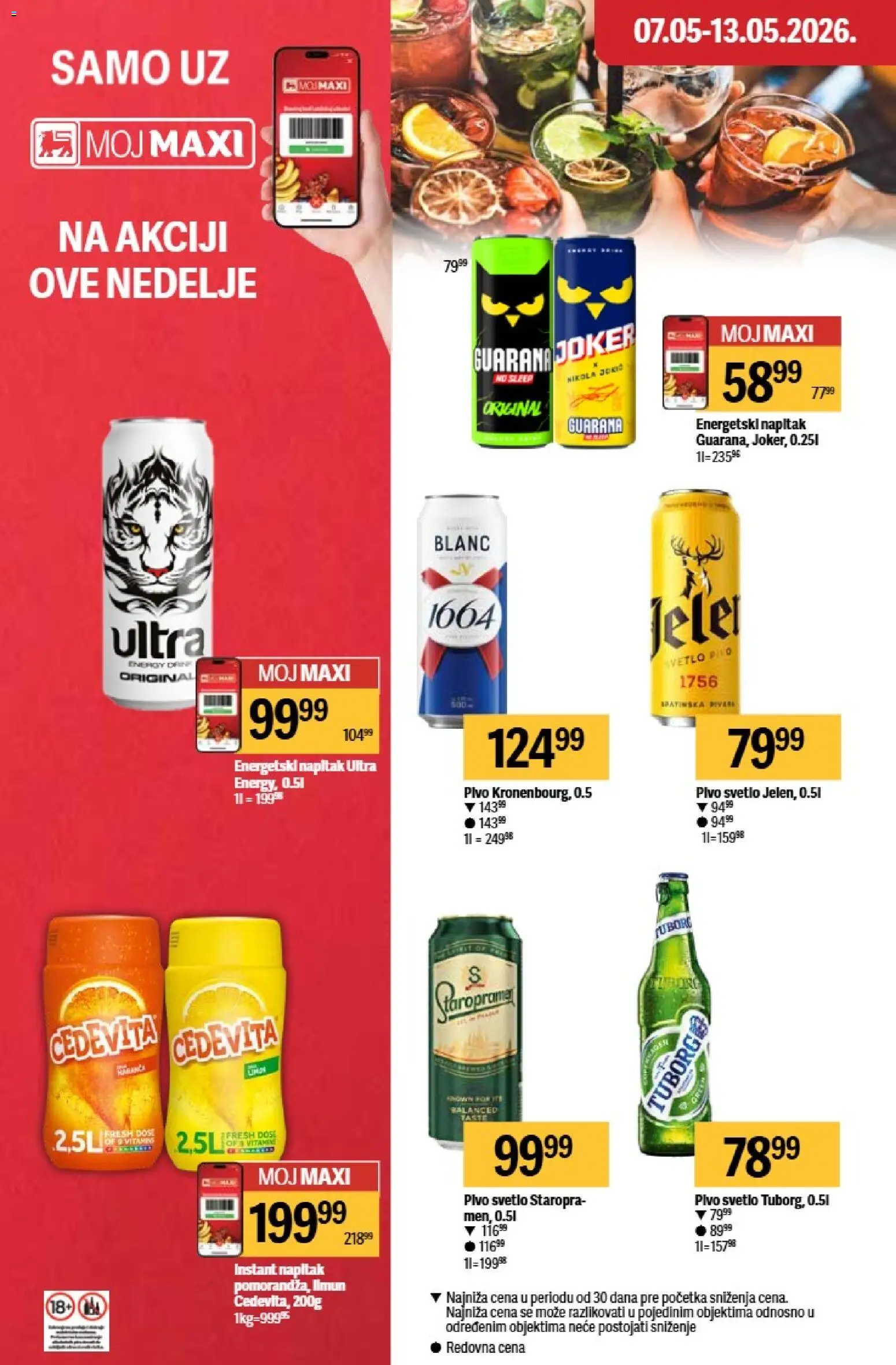 Maxi katalog - važi od 07.05.2026 | Strana: 30 | Proizvode: Tuborg, Cedevita, Guarana, Pivo