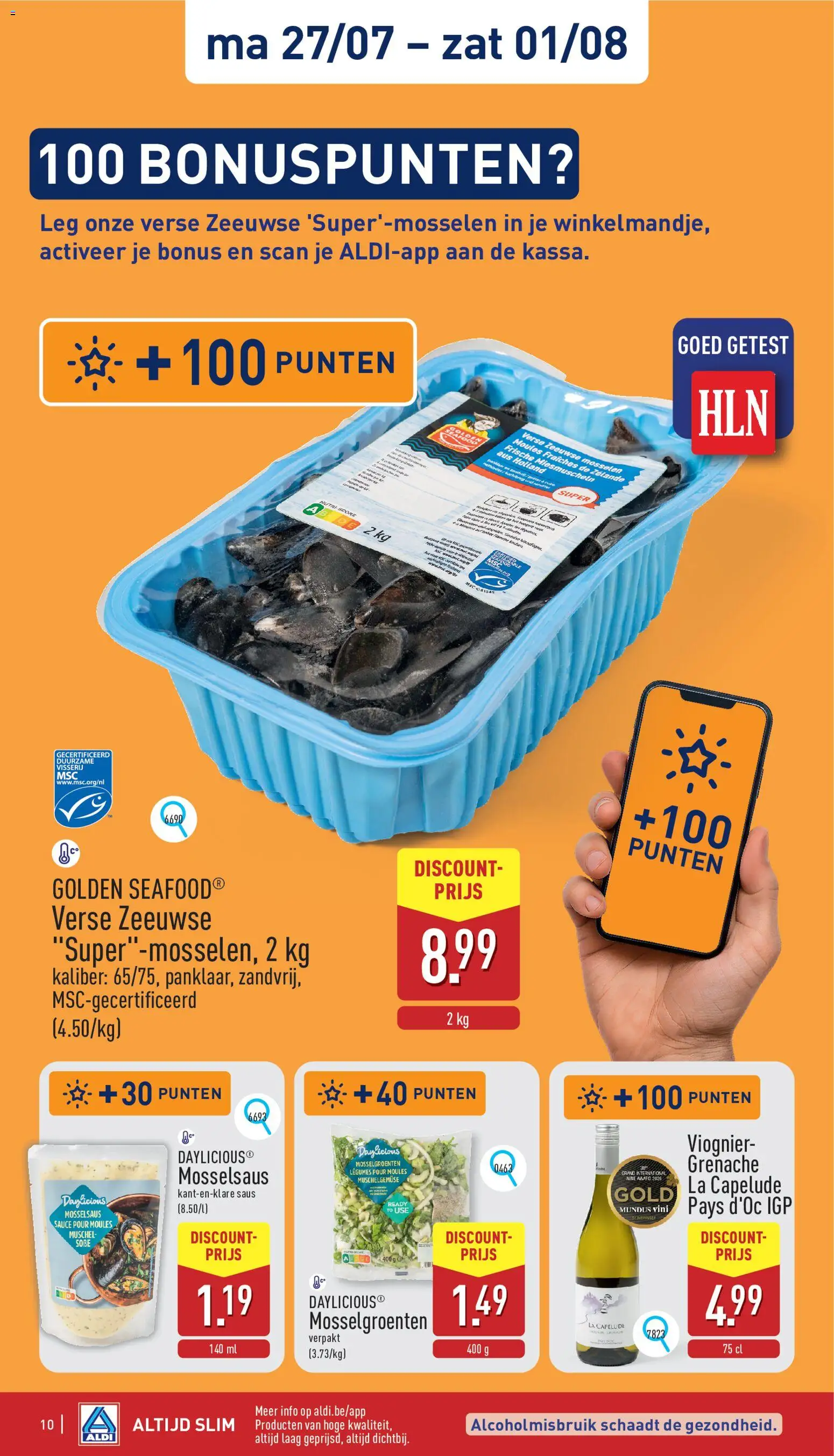 {H1} | Pagina: 10 | Producten: Mosselen, Saus, La