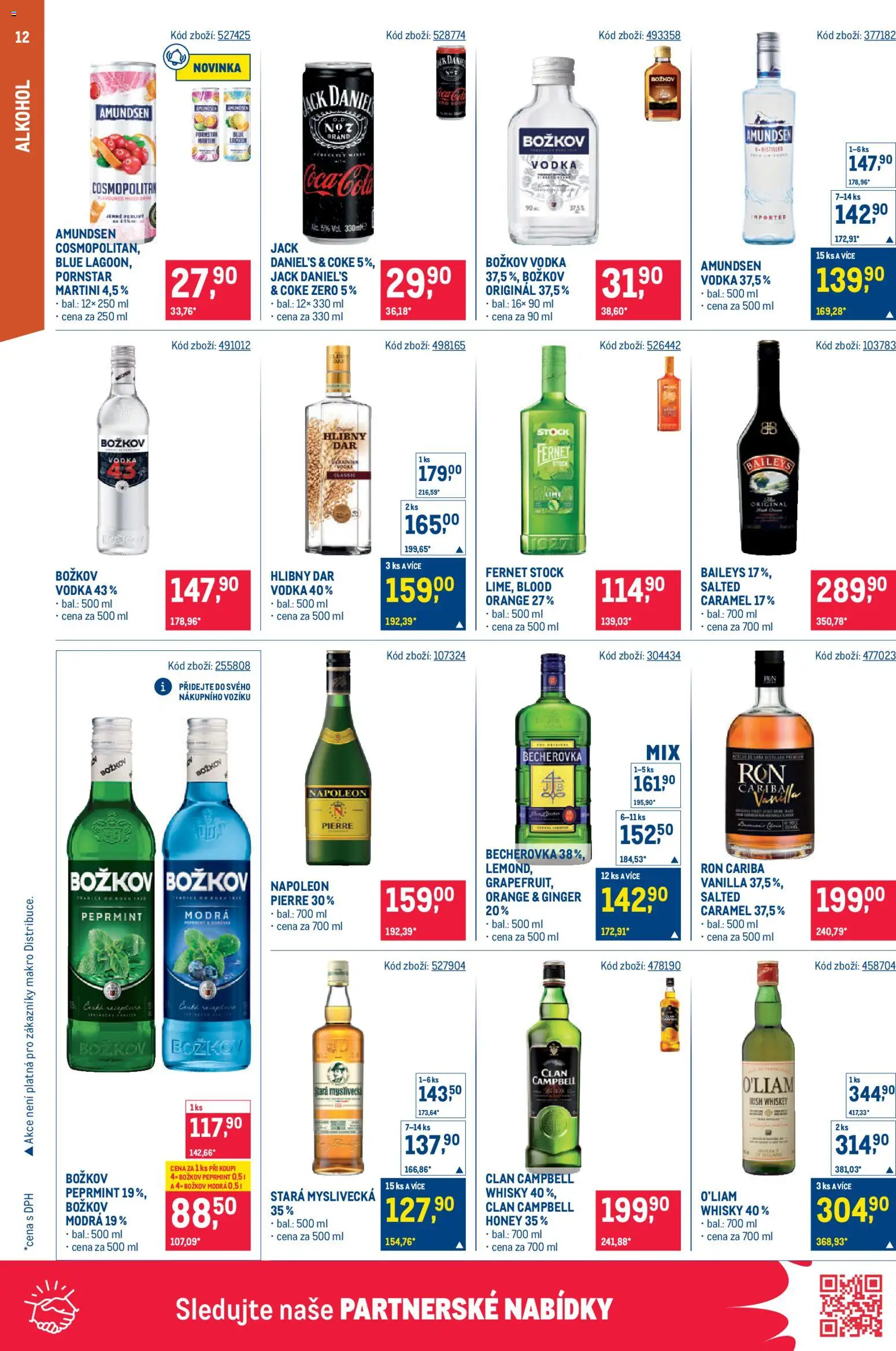 Makro leták - Maloobchod od 20.05.2026 | Strana: 12 | Produkty: Whisky, Stará myslivecká, Jack Daniel’s, Božkov Peprmint