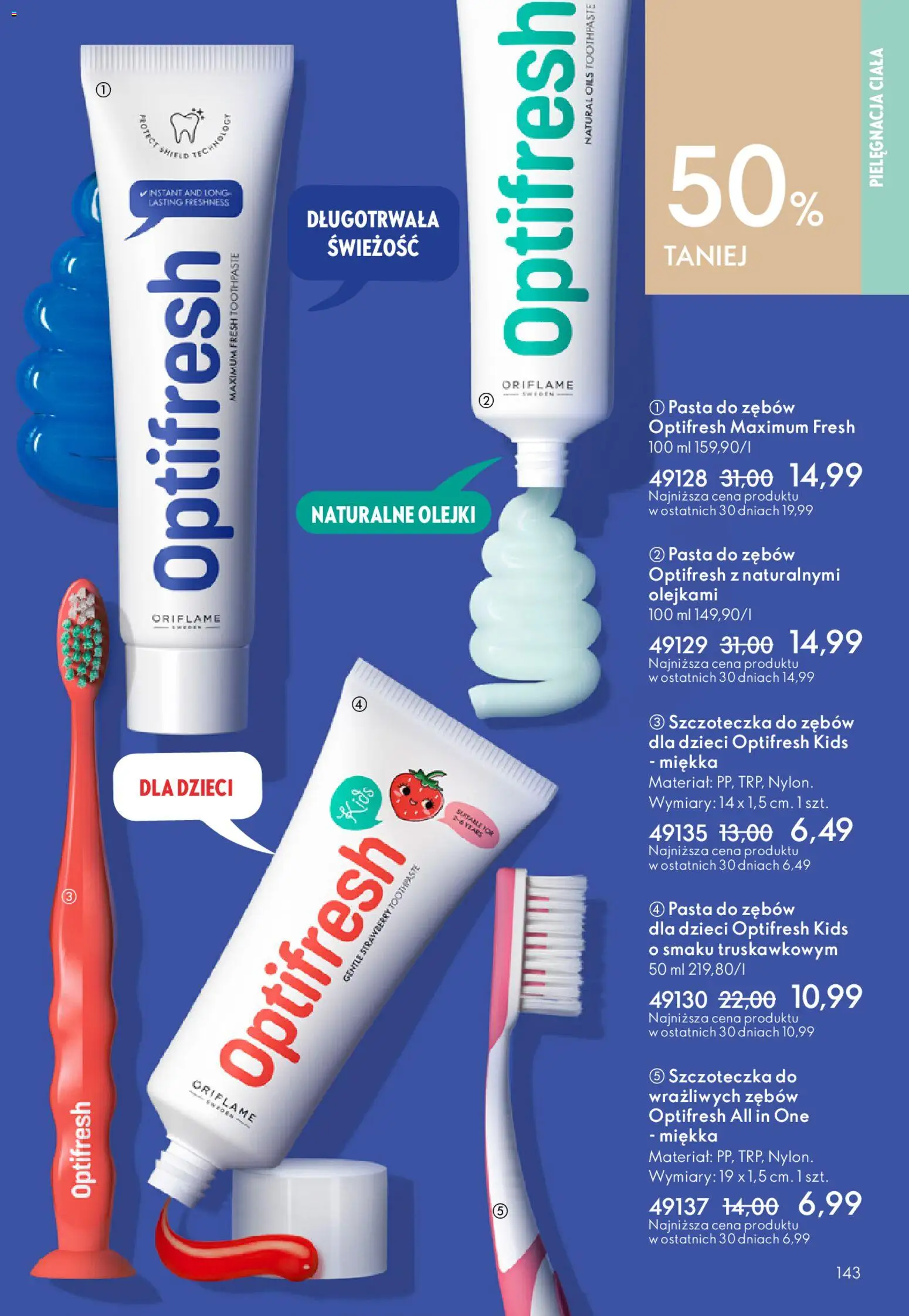 Oriflame Katalog 8 2026 od 27.05.2026 | Strona: 143 | Produkty: Pasta do zębów, Szczoteczka do zębów