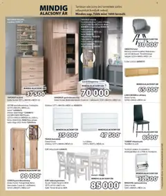 Asztal + 4 szék, EJBY étkezőgarnitúra Asztal: Tömör fenyő és MDF. Szék: Tömör fenyő és MDF. - amely érvényes a következő dátumtól: 2026.07.01. | Oldal: 5