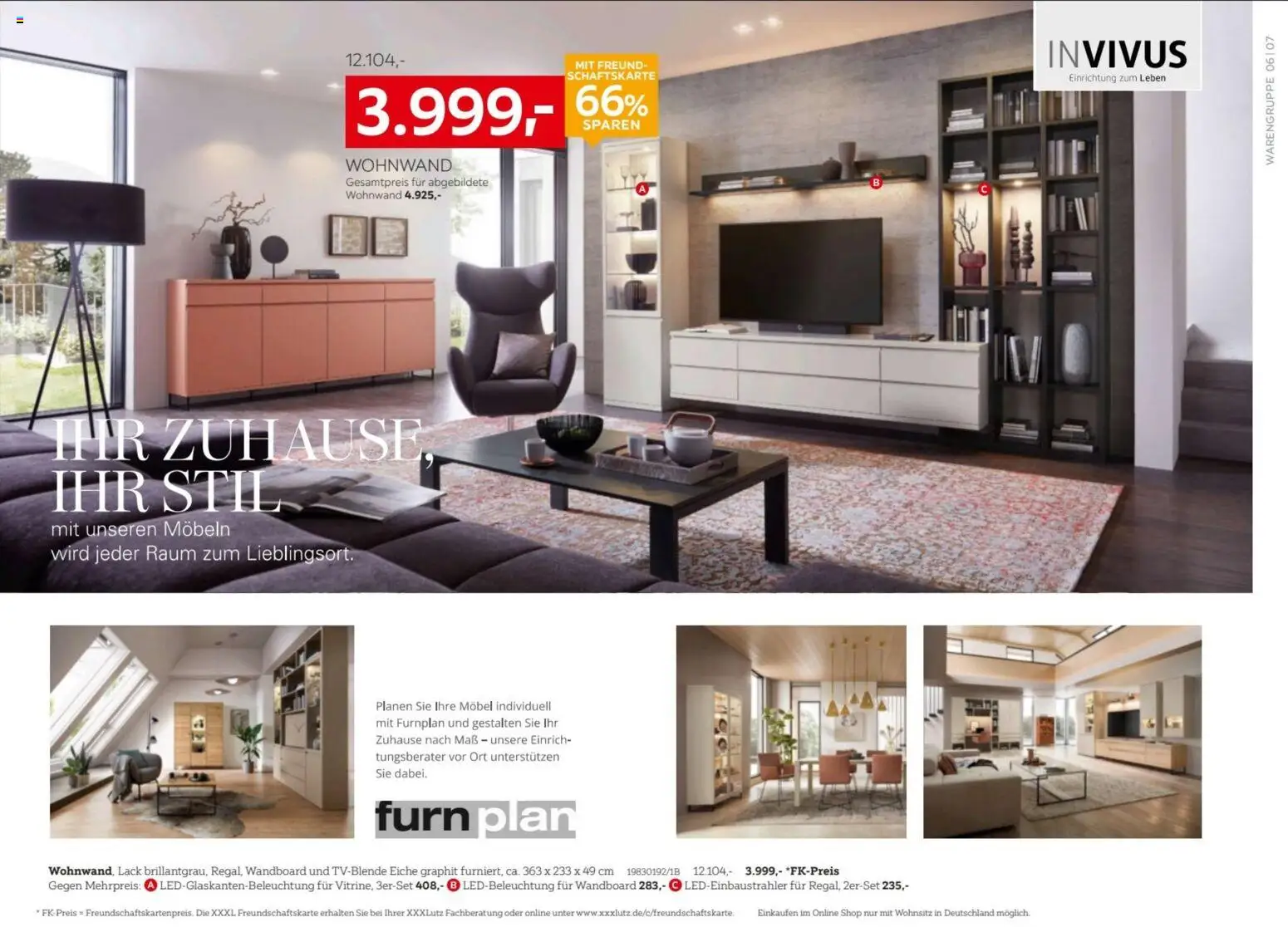 XXXLutz INVIVUS Spezial – gültig ab 29.08.2026 | Seite: 6 | Produkte: Wohnwand, Wandboard