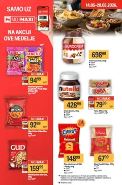 Maxi katalog - pregled Maxi kataloga - važi od 14.05.2026 | Strana: 24 | Proizvode: Čips, Twix, Kikiriki, Candy
