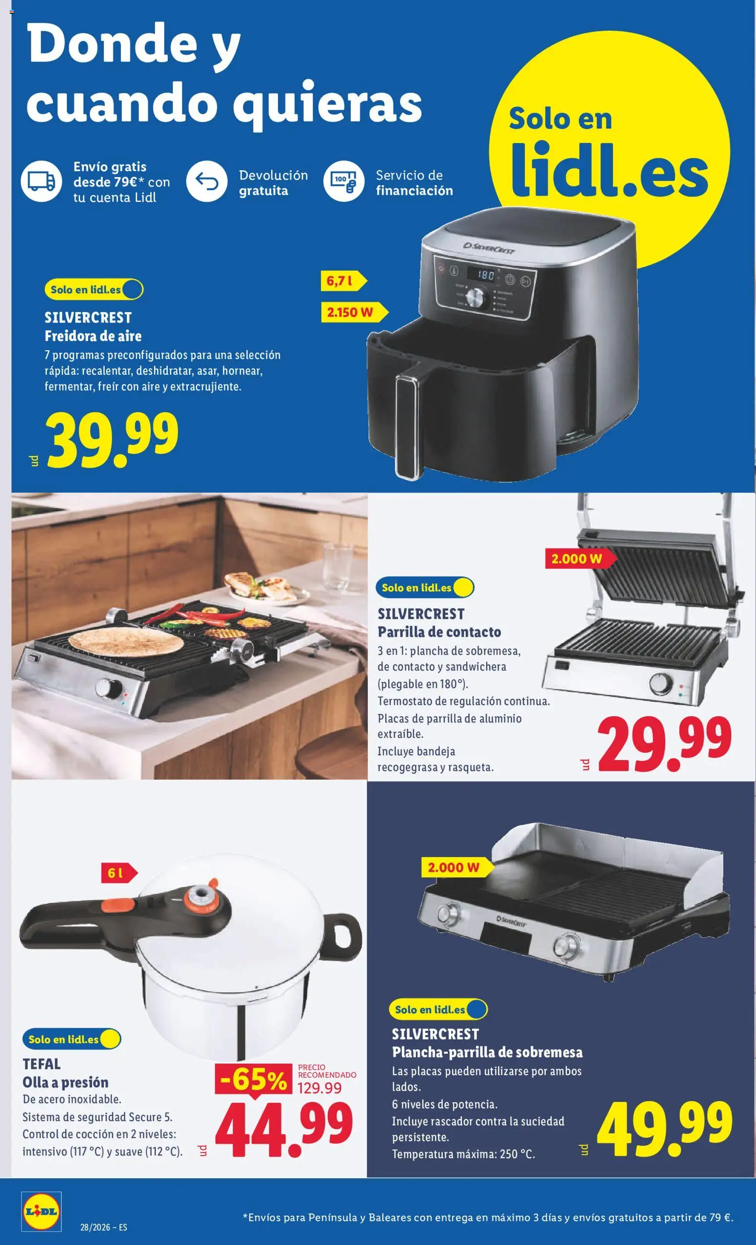 Lidl folleto de bazar │ válido desde el 06/07/2026 | Página: 6 | Productos: Parrilla, Sandwichera, Freidora, Bandeja