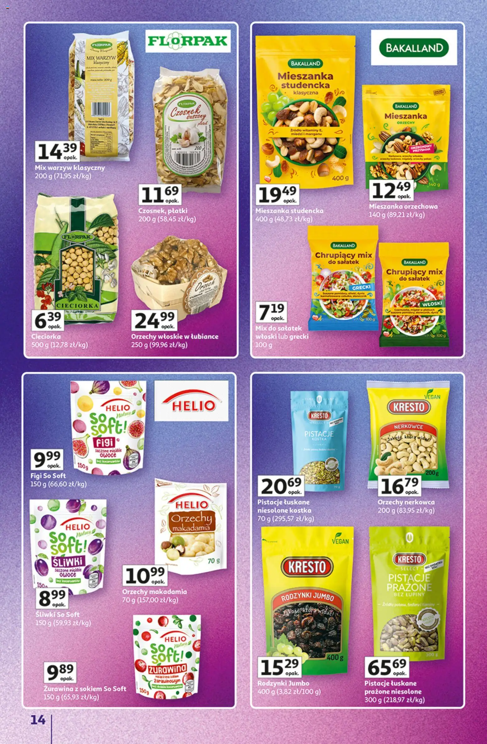 Auchan gazetka - Znane marki od 15.10.2026 | Strona: 14 | Produkty: Dynia, Figi, Płatki, Rodzynki