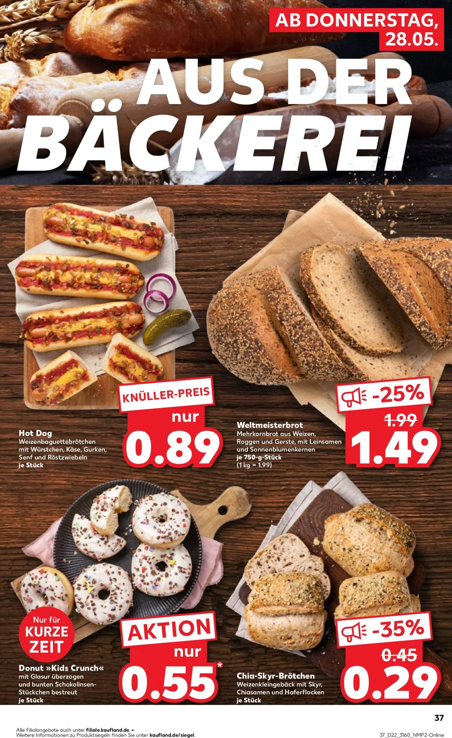 Kaufland Prospekt Potsdam – gültig ab 28.05.2026 | Seite: 37 | Produkte: Bäckerei