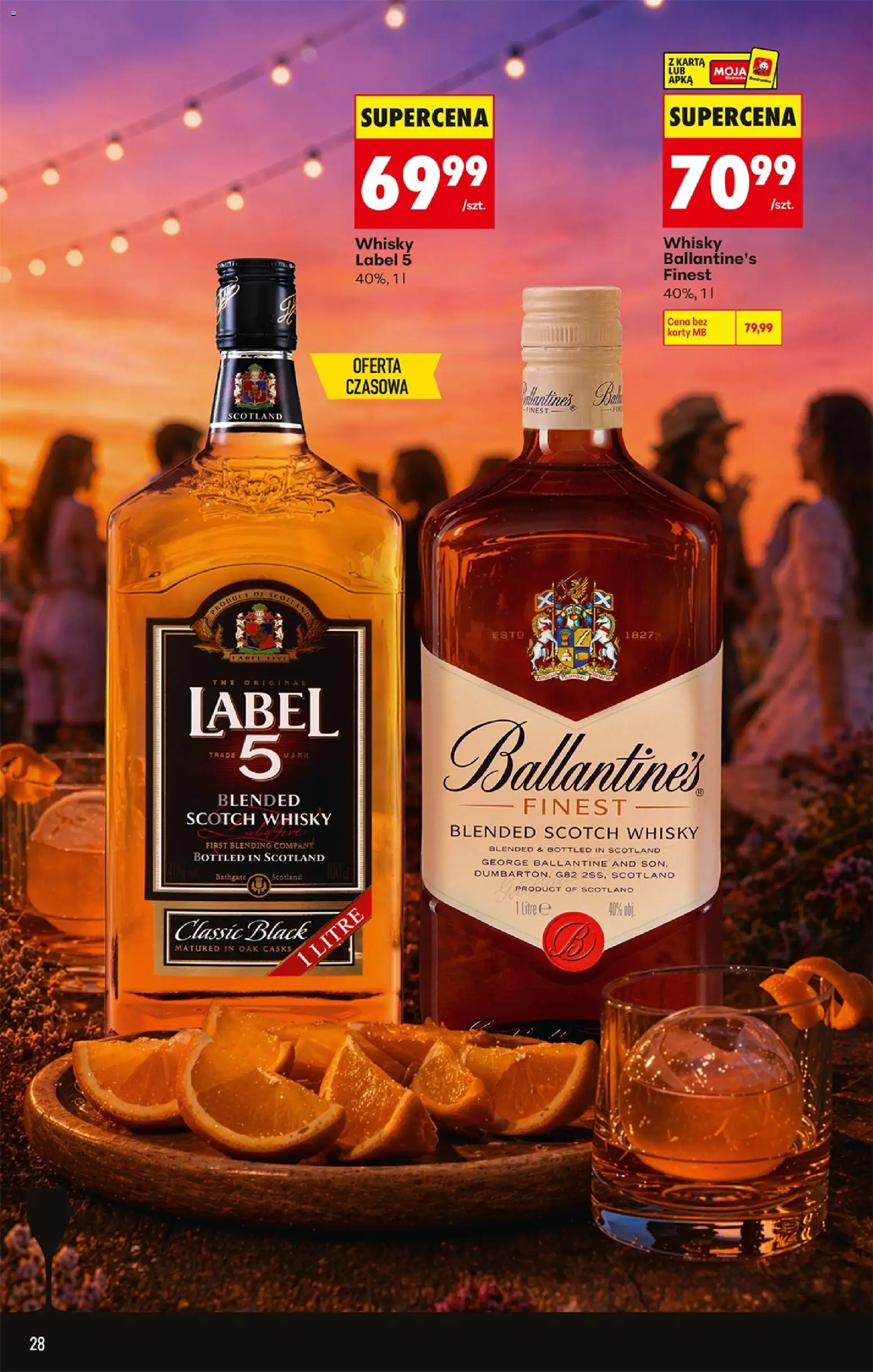 Biedronka gazetka - Czas na toast od 04.05.2026 | Strona: 28 | Produkty: Karta, Whisky Label 5, Whisky