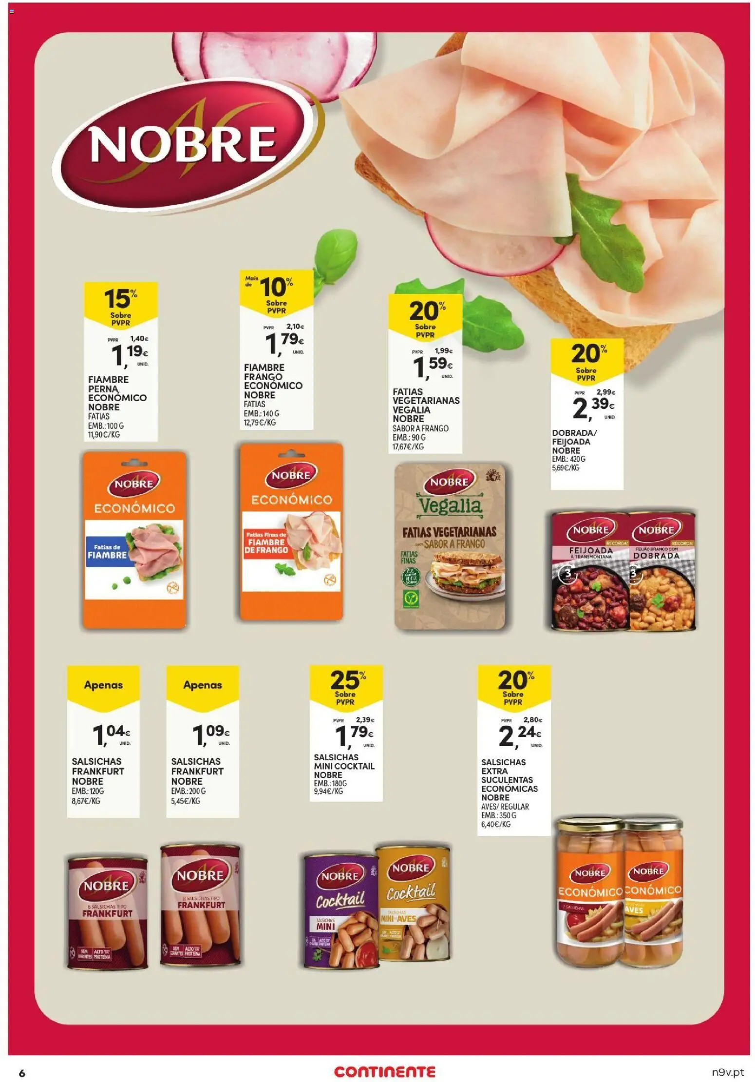 Continente Açores │ válido de 17/09/2026 | Página: 6 | Produtos: Fiambre, Frango, Corda, Salsichas