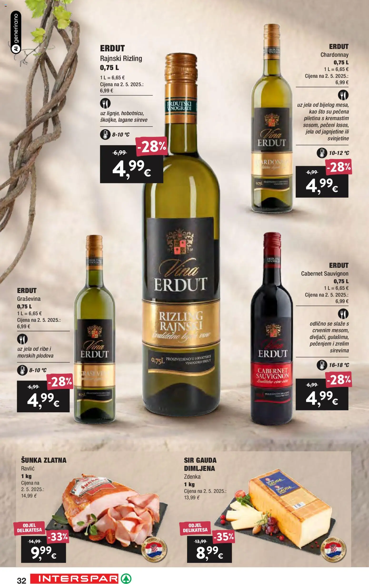 Interspar katalog | vrijedi od 16.09.2026 | Stranica: 32 | Proizvodi: Gauda, Šunka, Piletina, Sir Gauda