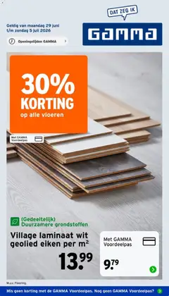 GAMMA folder - Voorbeeld van een folder van GAMMA, geldig van 29-06-2026