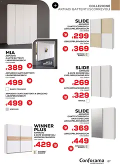 Anteprima del volantino Conforama volantino Arredo valido a partire dal 22/06/2026 | Pagina: 87 | Prodotti: Armadio, Specchio