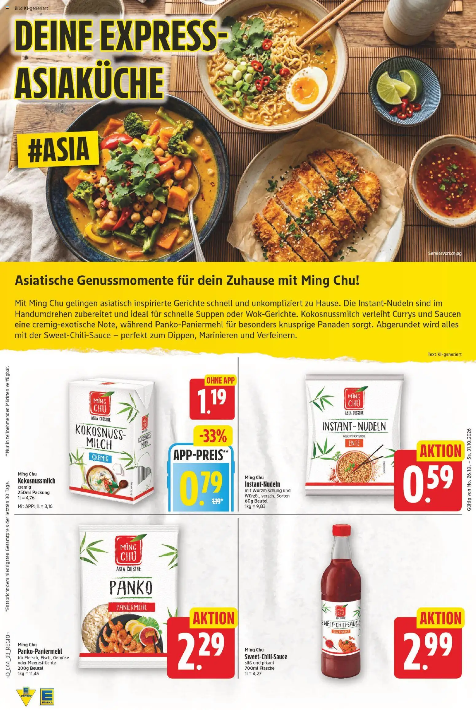 E center Prospekt – gültig ab 26.10.2026 | Seite: 23 | Produkte: Milch, Gemüse, Gerichte, Ente