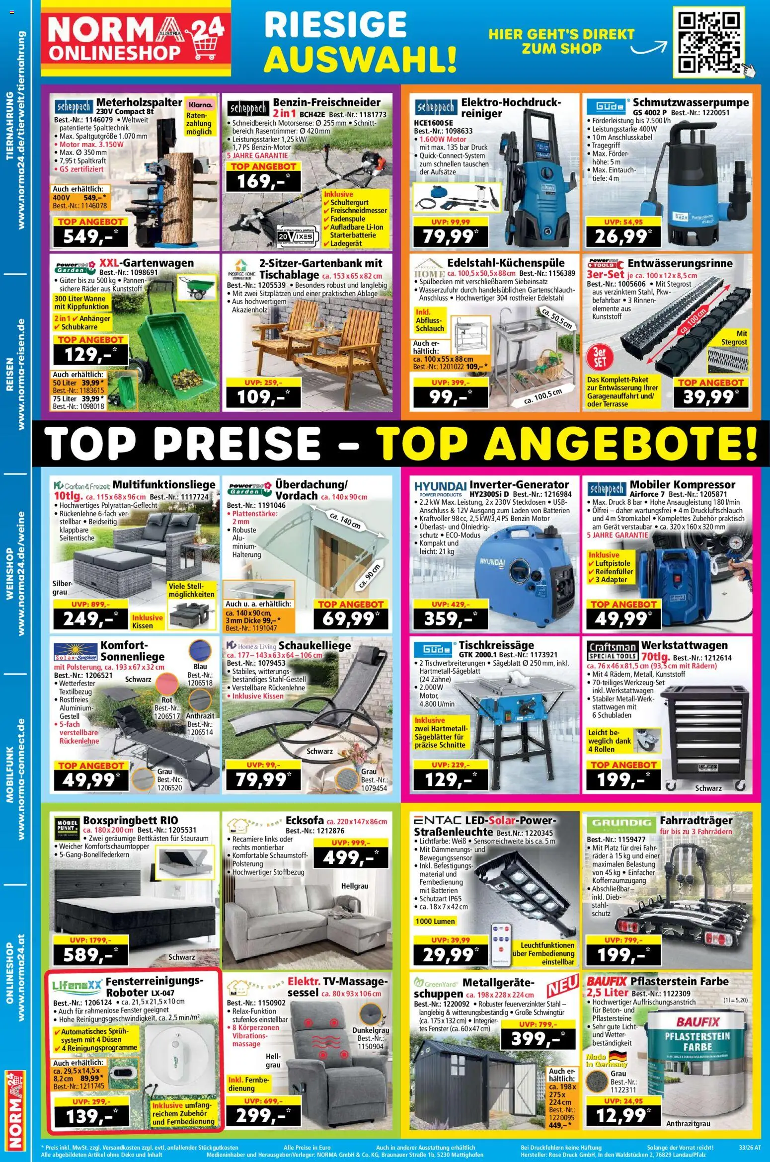 Norma Flugblatt gültig ab 10.08.2026 | Seite: 18 | Produkte: Adapter, Roboter, Kissen, Sessel
