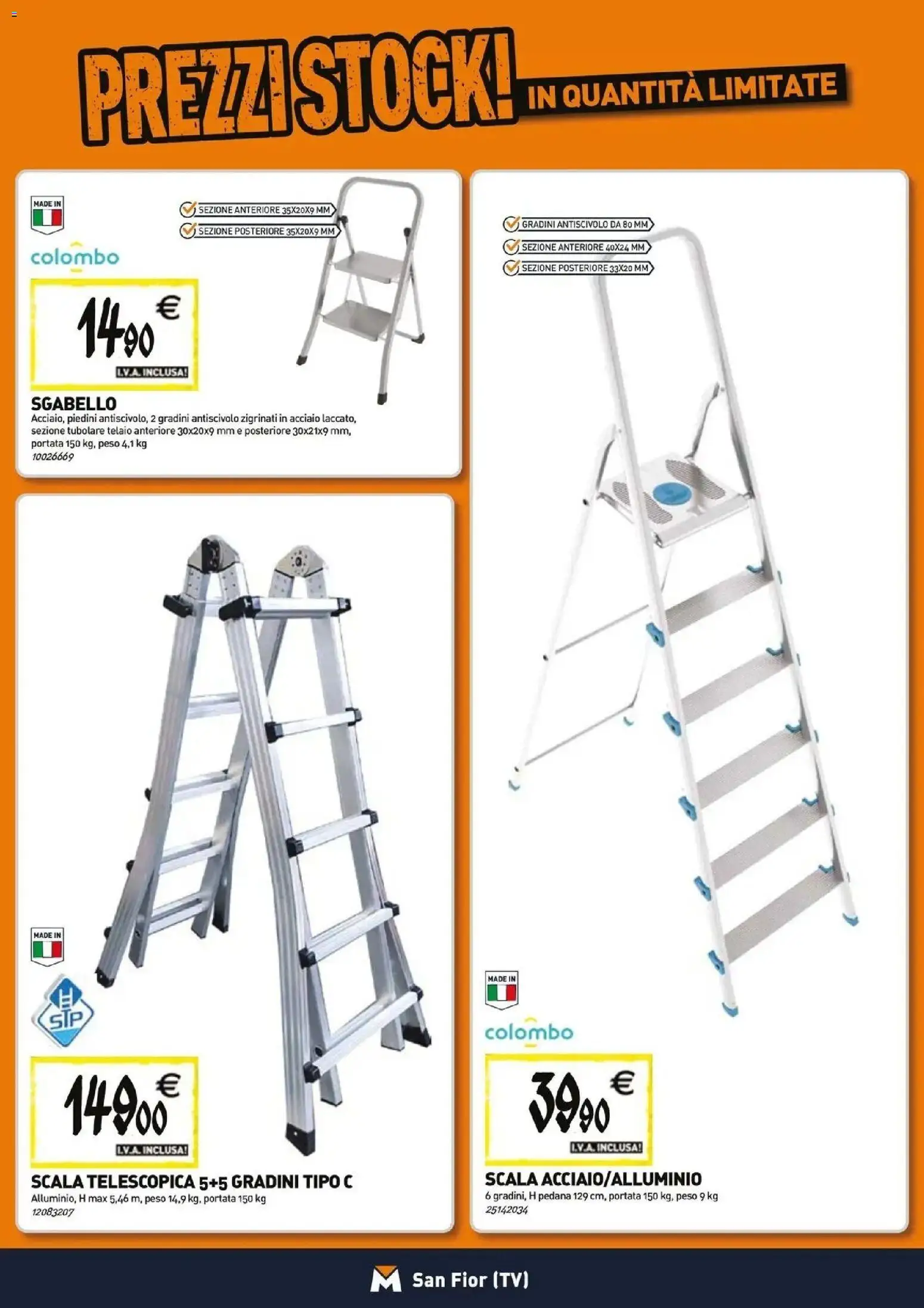Nuovo TECNOMAT catalogo San Fior dal 29/10/2026 > offerte anteprima 🛍️ | Pagina: 16 | Prodotti: TV, Sgabello, Scala