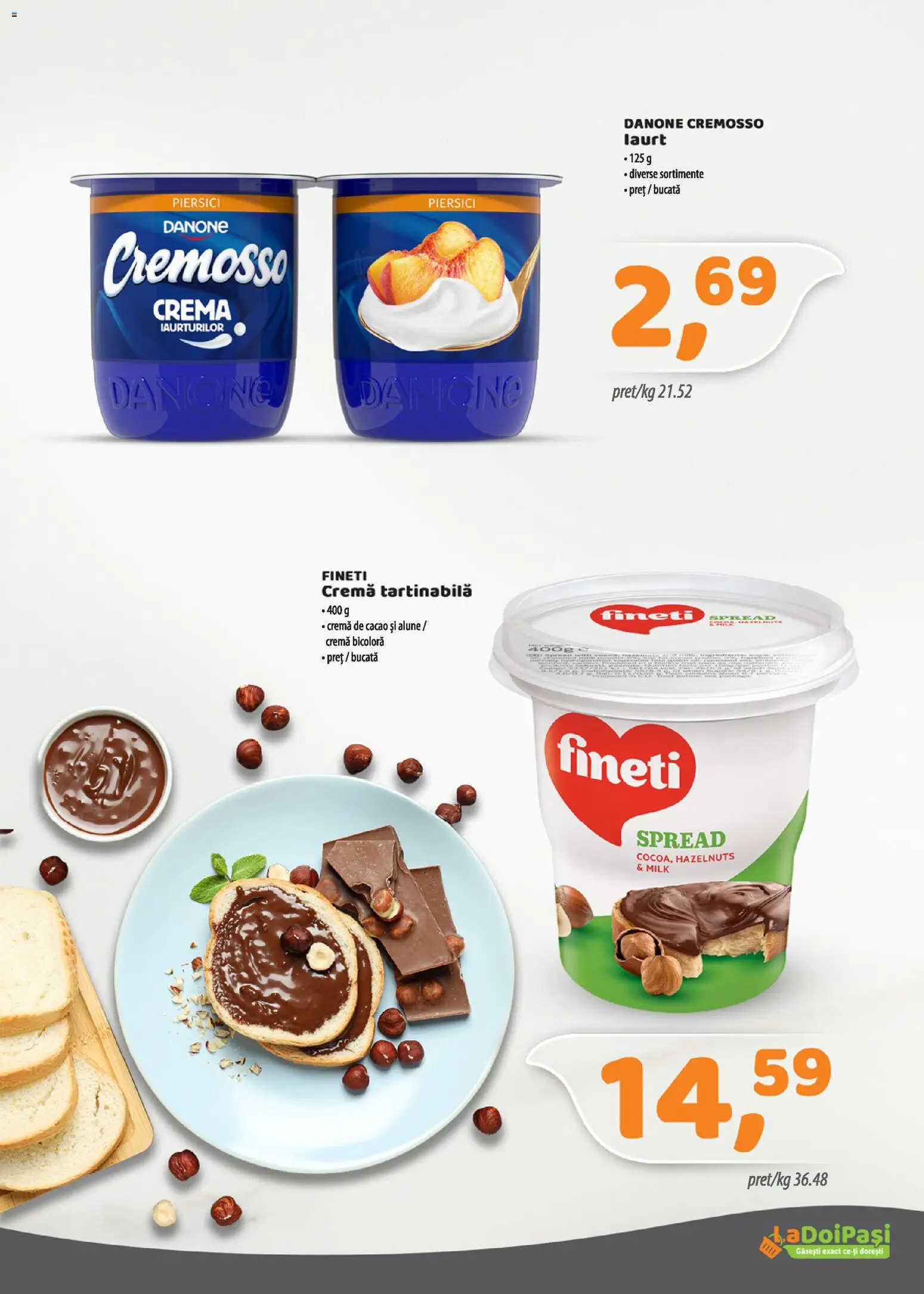 Noul catalog LaDoiPași – valabil de la 16.05.2026 | Pagină: 4 | Produse: Alune, Cremă, Cacao, Cremă tartinabilă