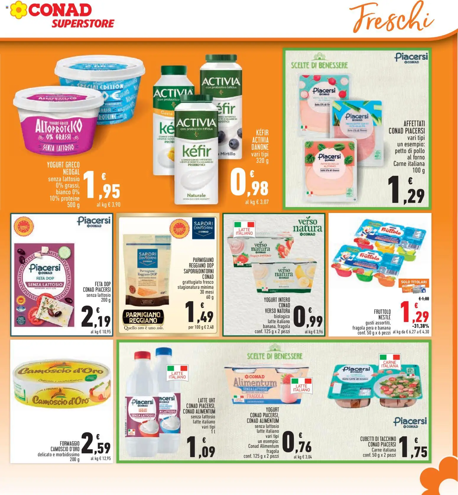 Volantino Conad del 18.06.2026 | Pagina: 13 | Prodotti: Petto di Pollo, Formaggio, Feta, Parmigiano reggiano