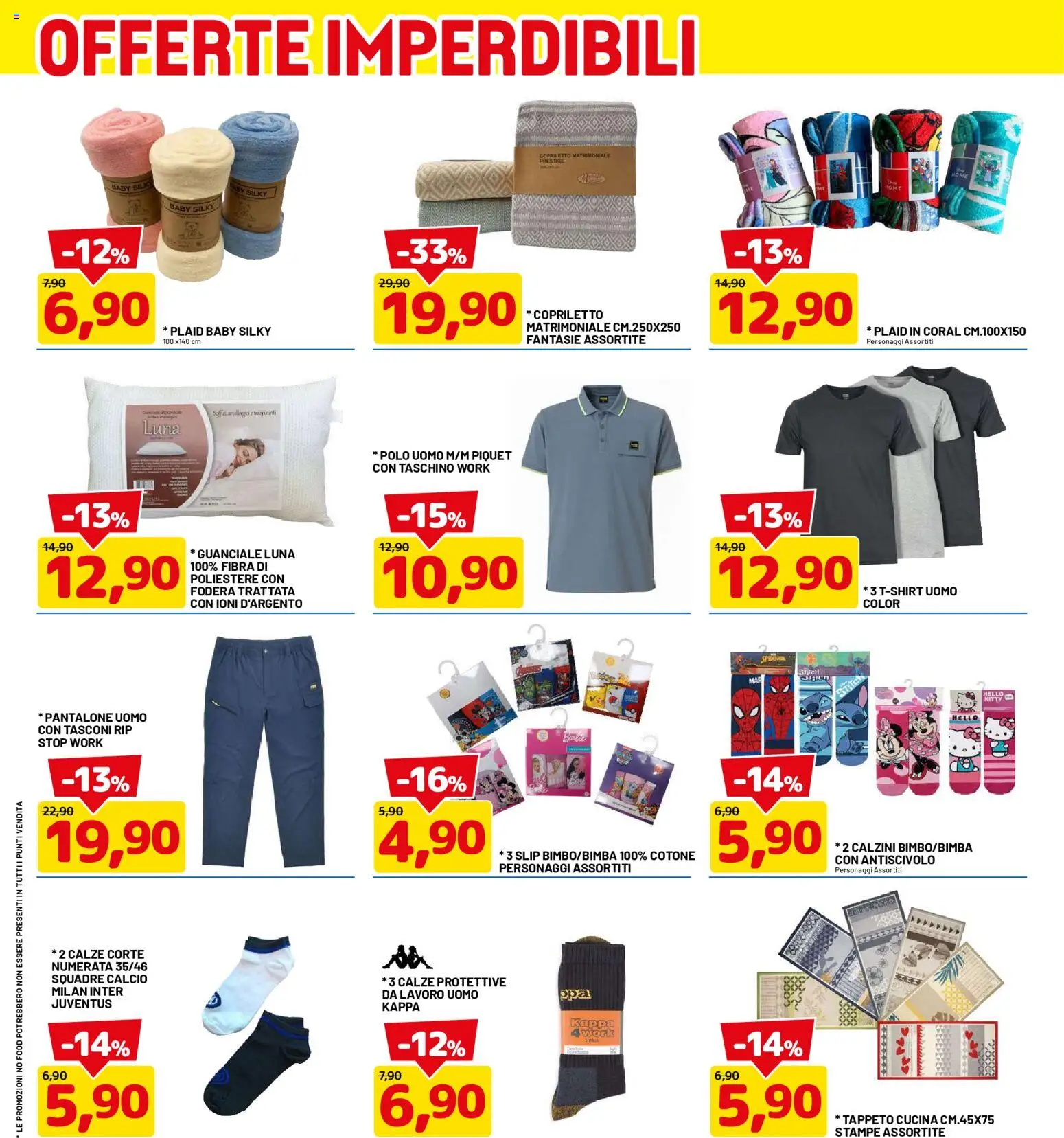 Volantino D Più del 31/08/2026 | Pagina: 18 | Prodotti: Calzini, Slip, Tappeto, Guanciale