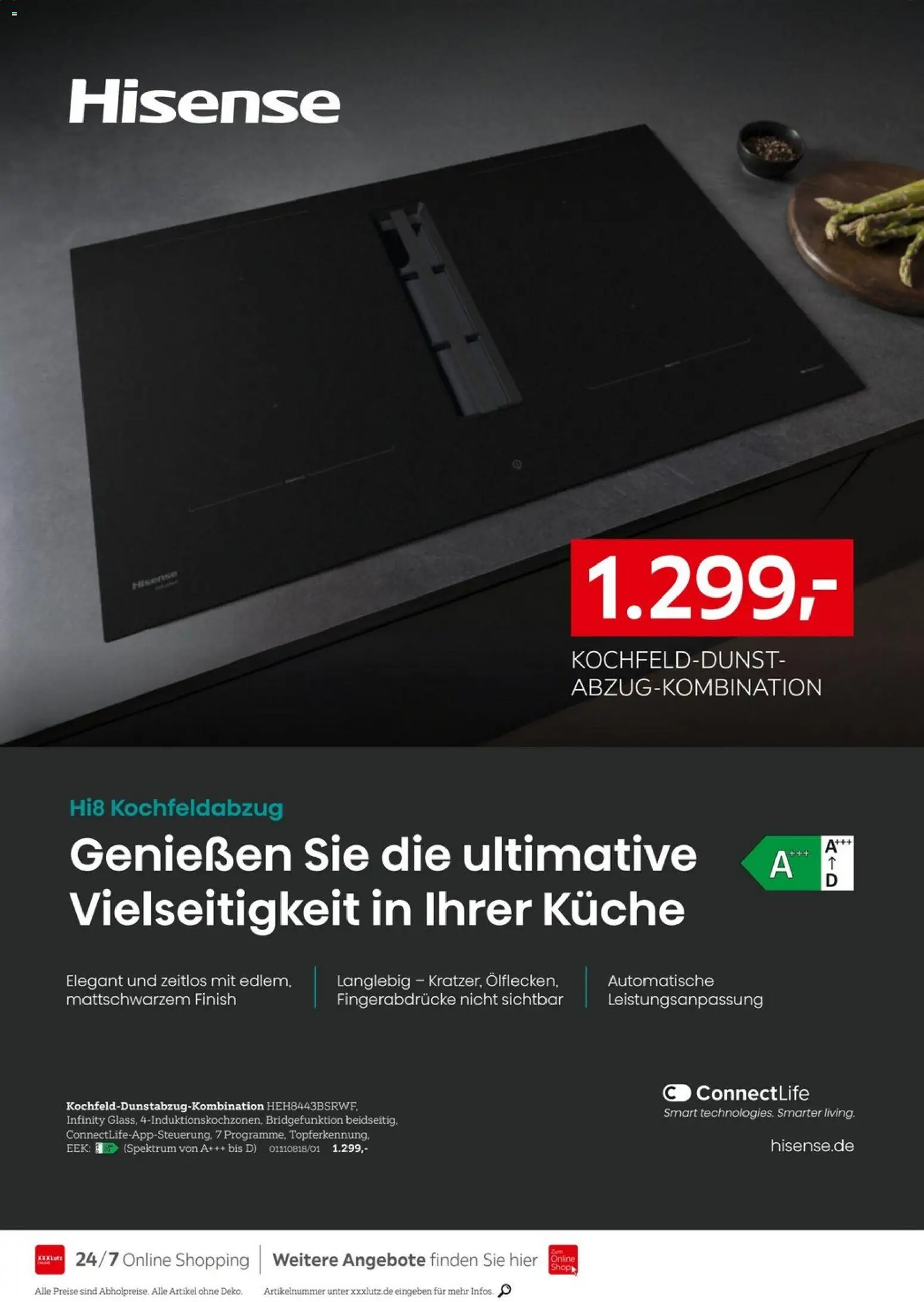 XXXLutz Nr. 1 bei küchen – gültig ab 09.05.2026 | Seite: 8 | Produkte: Hisense, Küche, Finish