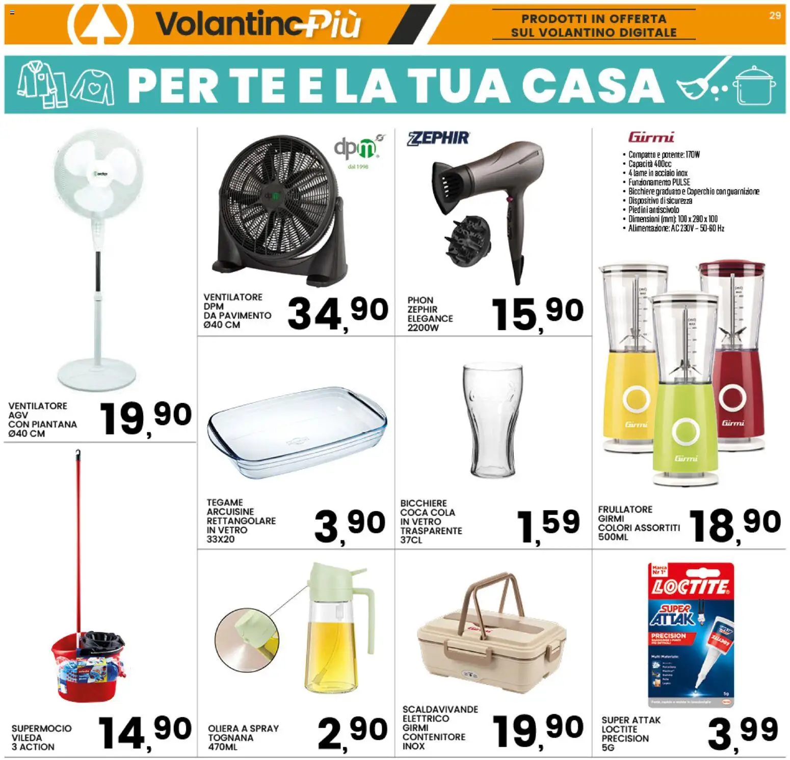 Volantino Interspar del 08.06.2026 | Pagina: 29 | Prodotti: Ventilatore, Frullatore, Pavimento, Coca Cola
