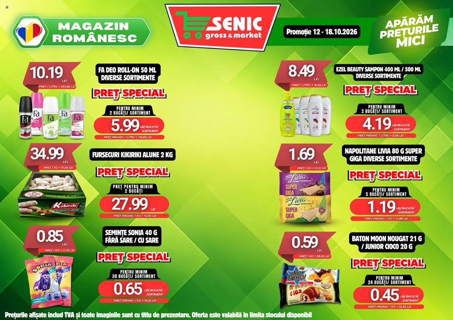 Noul catalog Senic – valabil de la 12.10.2026 | Pagină: 4 | Produse: Mici, Semințe, Alune, Sare