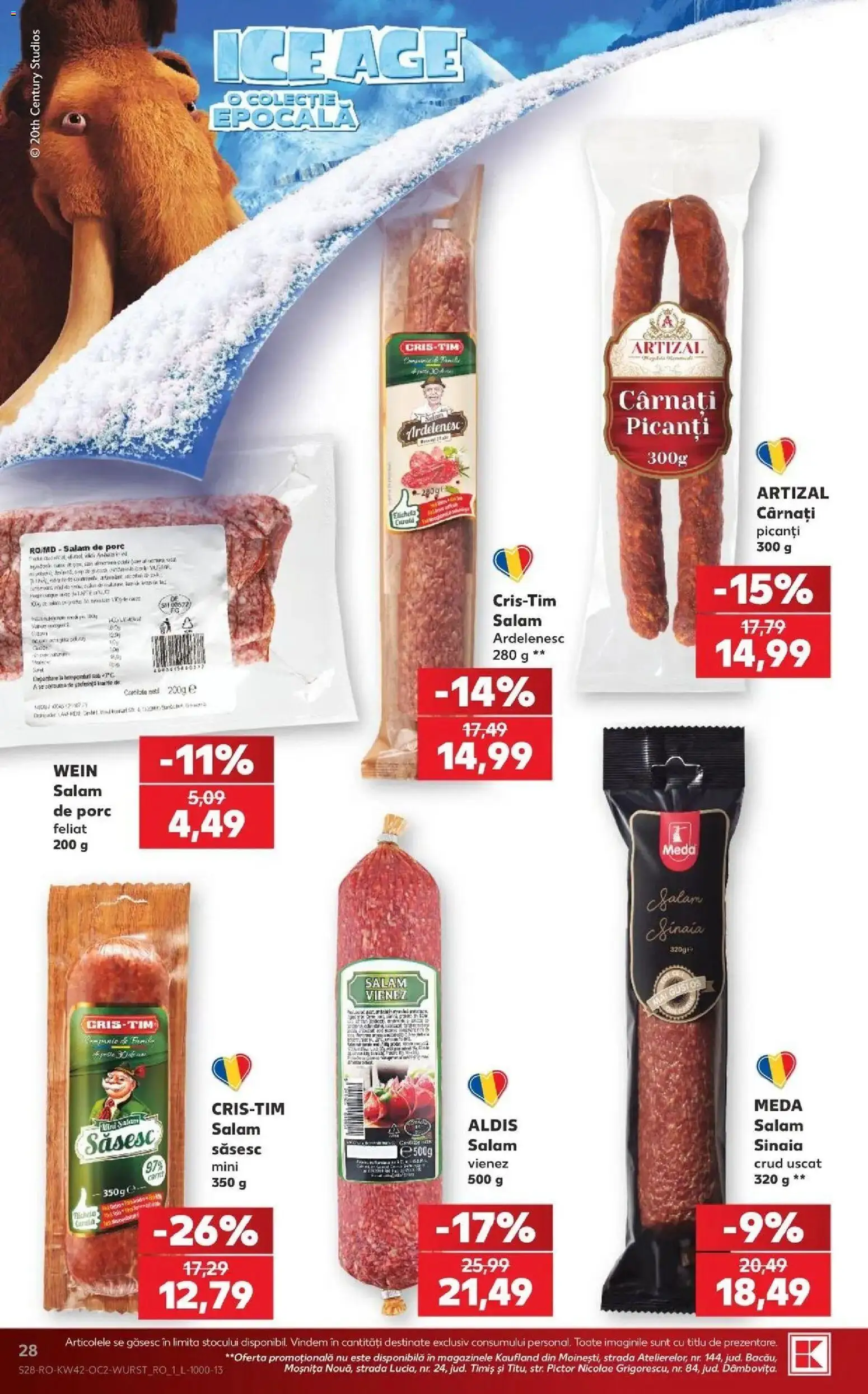 Kaufland Alba Iulia 14.10.2026 - Revista si Oferta | Pagină: 28 | Produse: Salam, Cârnați