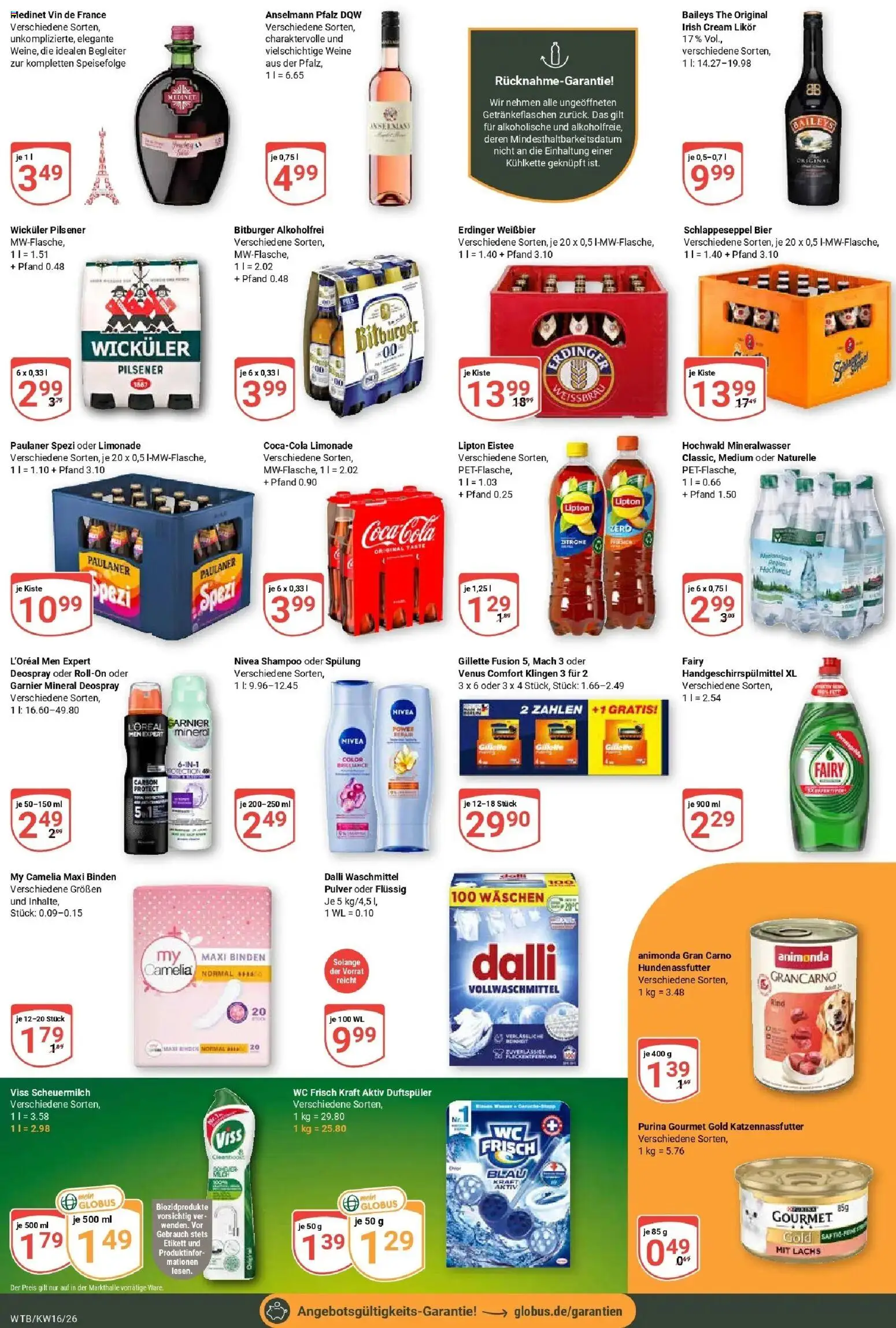 Globus Prospekt Wächtersbach	 – gültig ab 12.04.2026 | Seite: 5 | Produkte: Bitburger, Likör, Waschmittel, Zitrone
