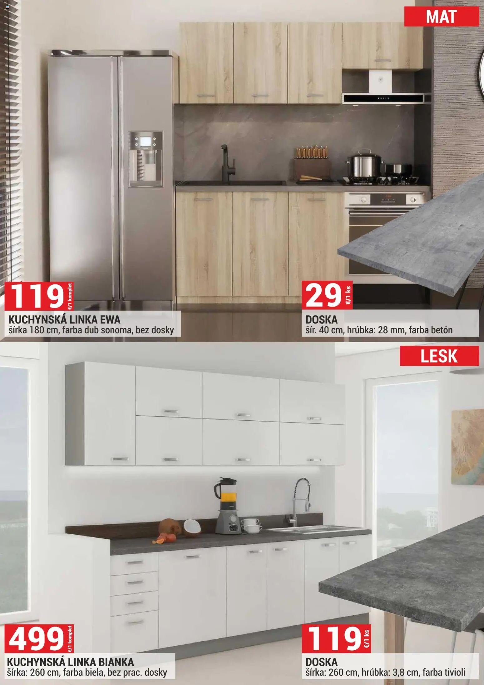 Nové Merkury Market akcie – leták je platný od 01.08.2026 | Strana: 23 | Produkty: Kuchynská linka