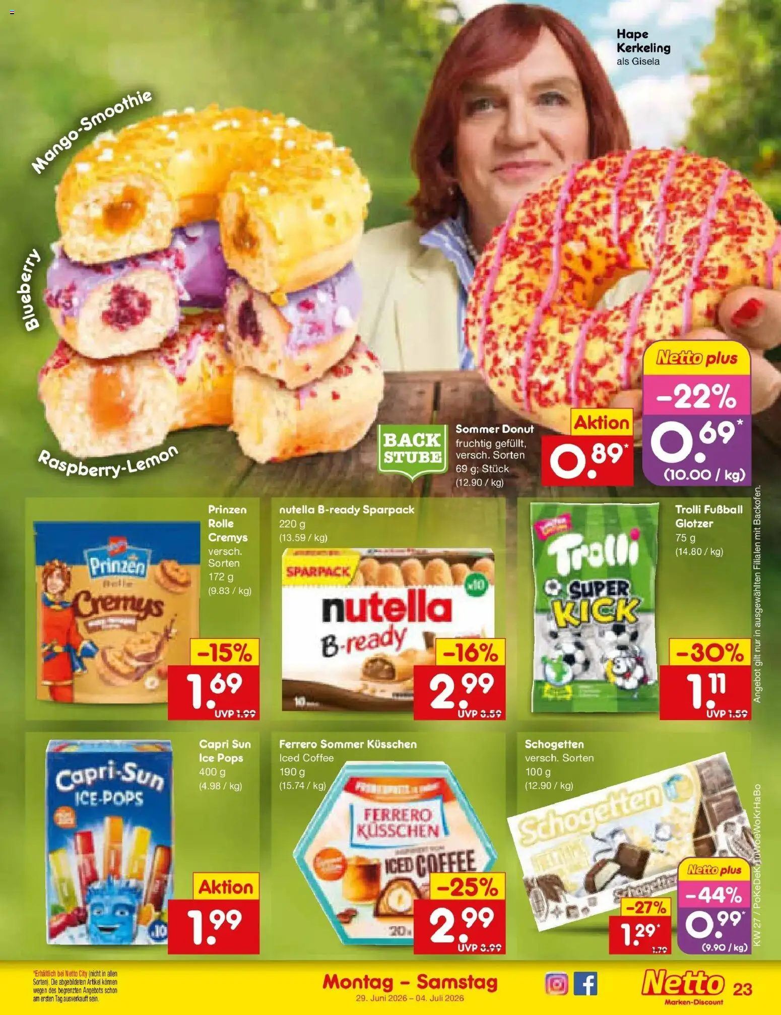 Netto Marken-Discount Prospekt Gemmingen – gültig ab 29.06.2026 | Seite: 33 | Produkte: Capri sun, Fußball, Nutella, Schogetten