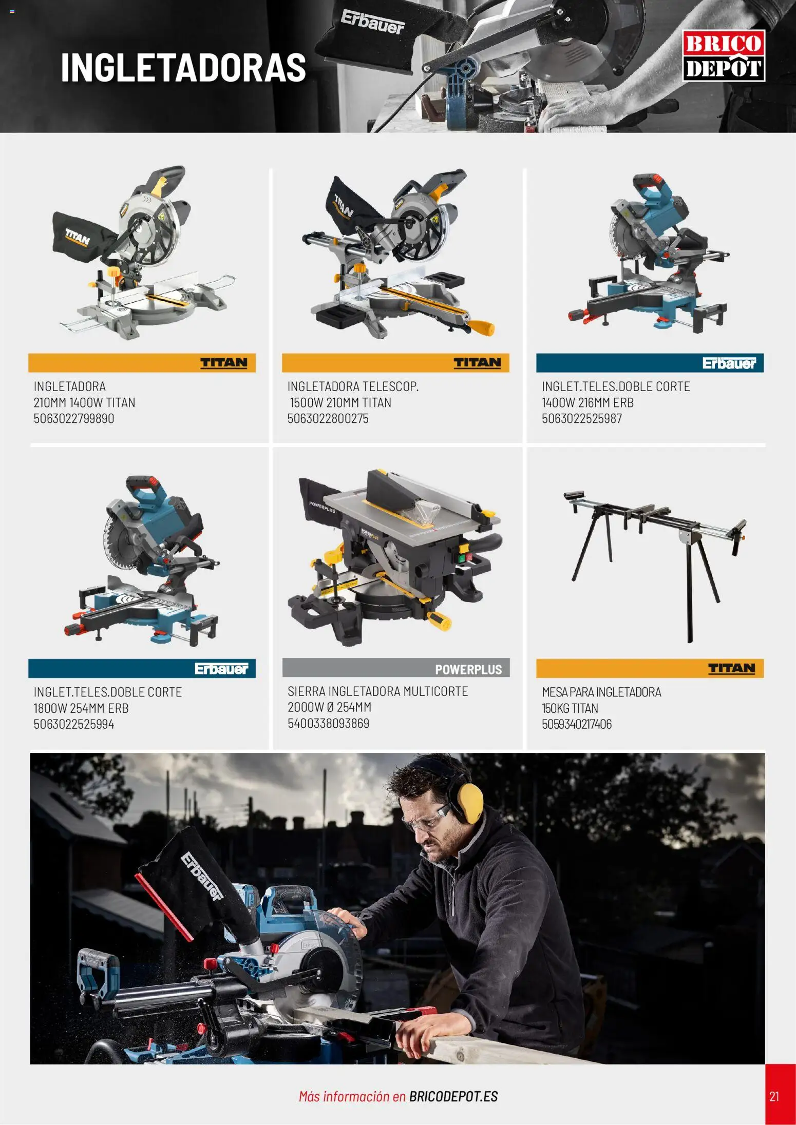 Brico Depôt Catalogo de Herramientas │ válido desde el 07/10/2026 | Página: 21 | Productos: Mesa
