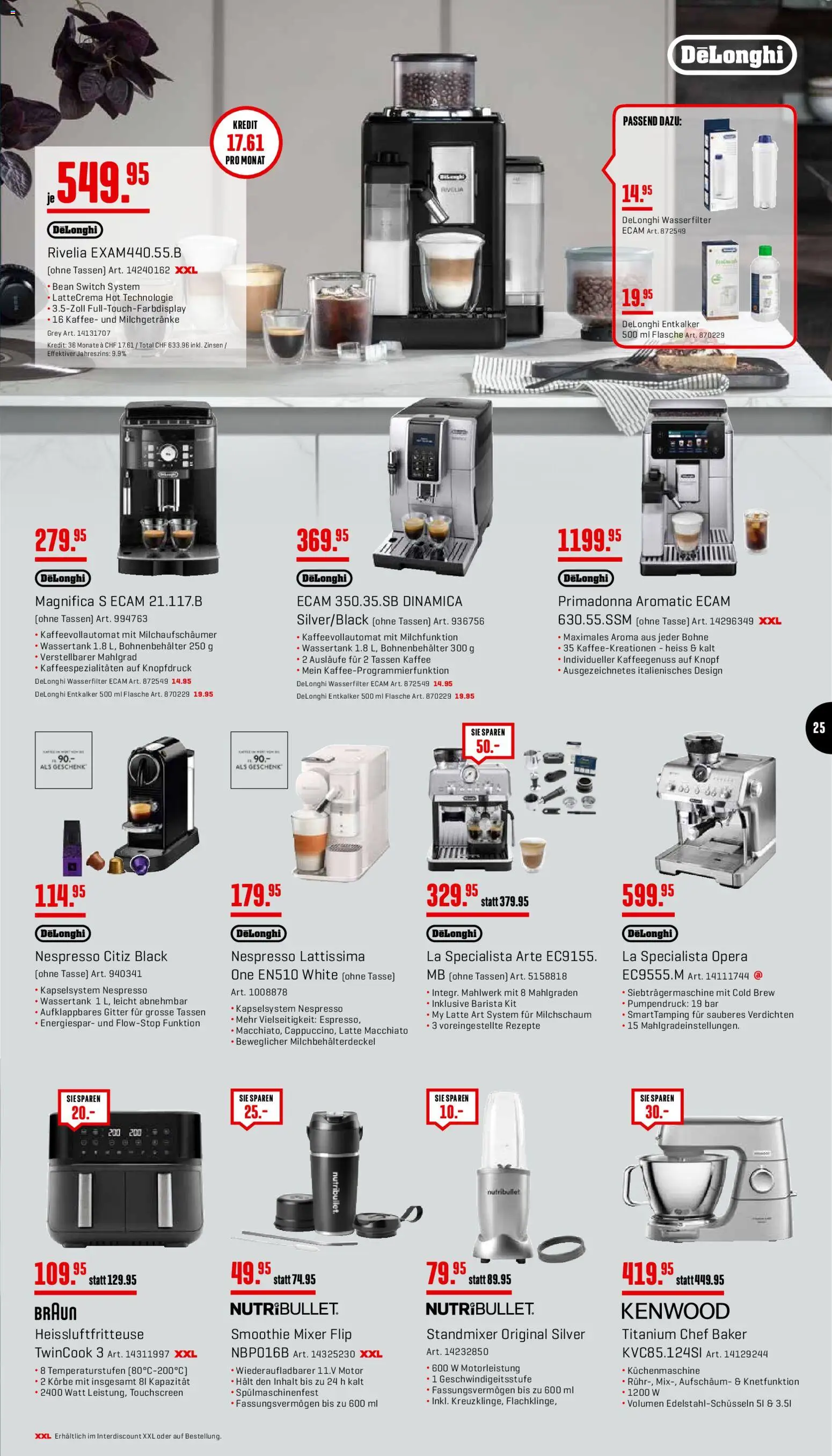 Interdiscount aktionen – gültig ab 17.08.2026 | Seite: 25 | Produkte: Gitter, Insgesamt, Heißluftfritteuse, Mixer